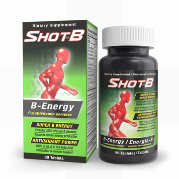 Shot B Multivitamin Complex, B-Energy, Vitamin B Complex with Antioxidant Support, B Complex Vitamins with A, C, D, E & Folic Acid Shot BAu supplements