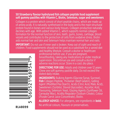 Vitawell Collagen Total Beauty Gummies | 50 Strawberry Flavour Gummies VitawellUS supplements