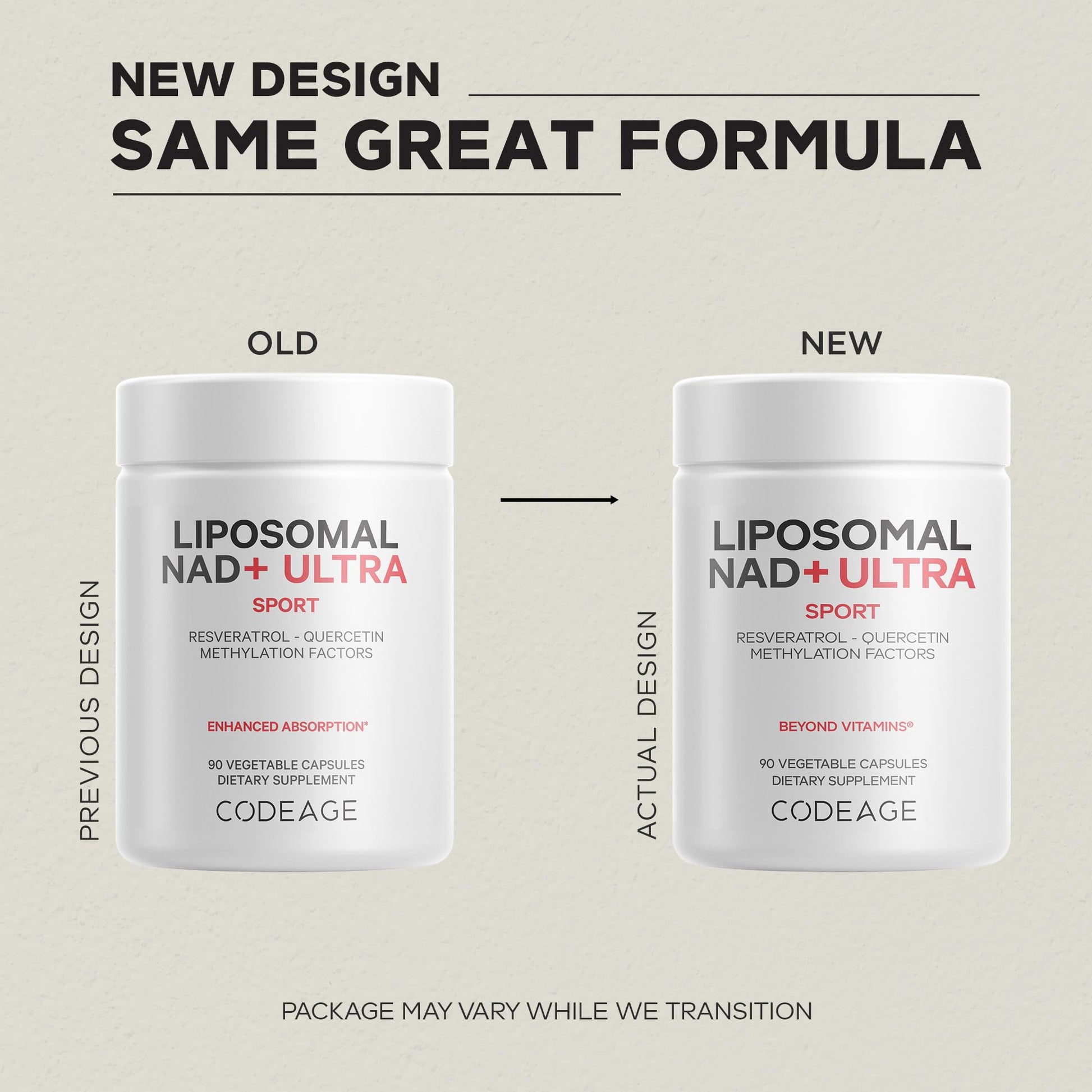 Codeage Liposomal NAD+ with Resveratrol & Vitamin B - NAD Plus Ultra for Energy & Healthy Aging Support - NAD Vitamin Supplement with Quercetin, Betaine, Riboflavin - Bioavailable - 90 Capsules CodeageAu supplements