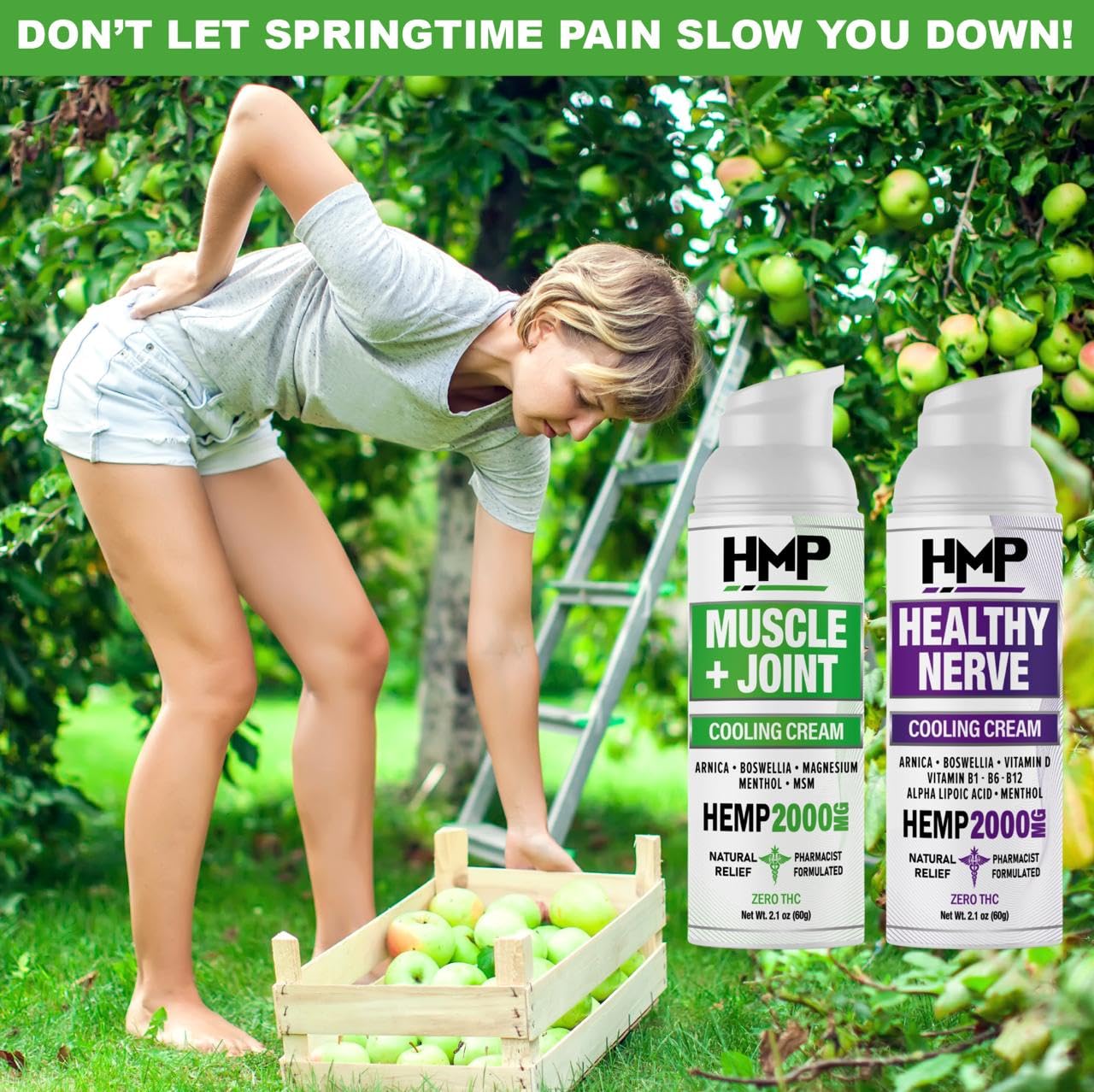 HMP BRANDS Hemp Cream Muscle & Joint Support 2000MG Hemp Discomfort Relief Formula w Menthol Ideal for Knee Muscle Joint Back Shoulder Elbow Maximum Joint Support, Natural Formula Made in USA 2.1oz HMP BRANDSAu supplements