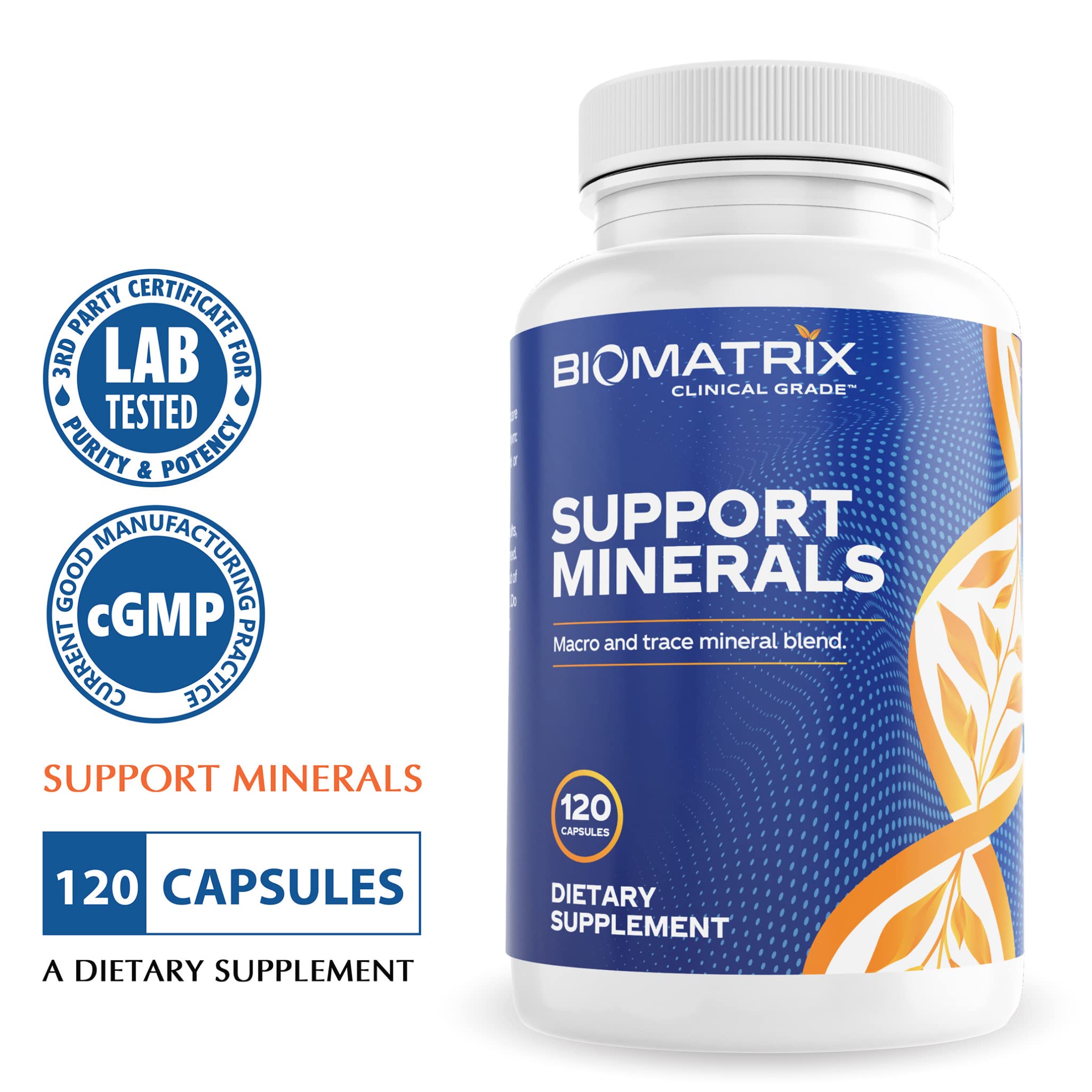 BioMatrix Mineral Supplement for Men and Women, Chelated Minerals | Iron-Free, Calcium, Magnesium, Copper, Zinc, Vitamin D, Iodine | Veggie Caps, 30-Day Supply BioMatrixAu supplements