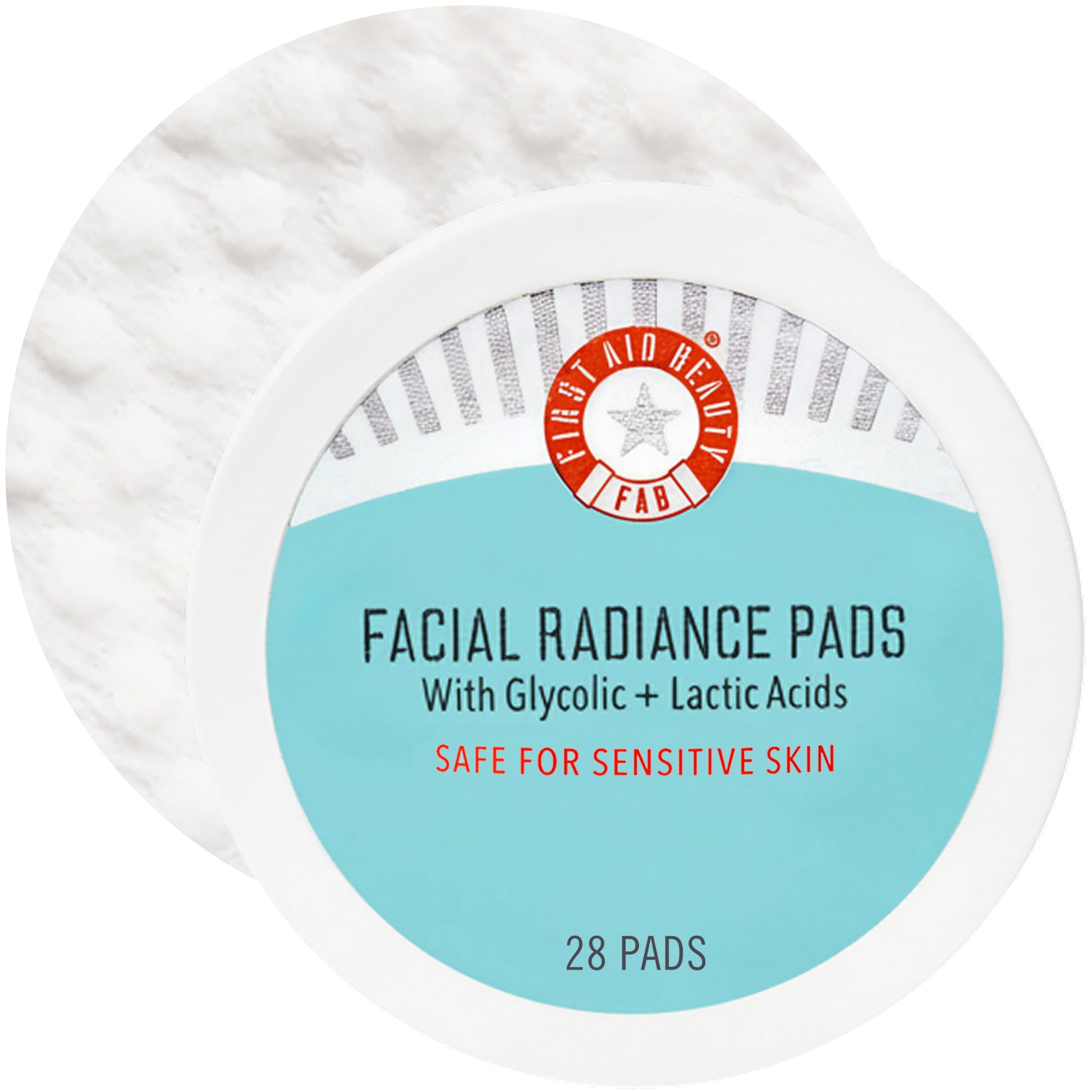 First Aid Beauty - Facial Radiance Pads with Glycolic & Lactic Acids, Daily Exfoliating Pads with AHA, Visibly Smaller Pores, Help Tone & Brighten Skin, One-Step Makeup Prep, Compostable, 28 First Aid BeautyAu supplements