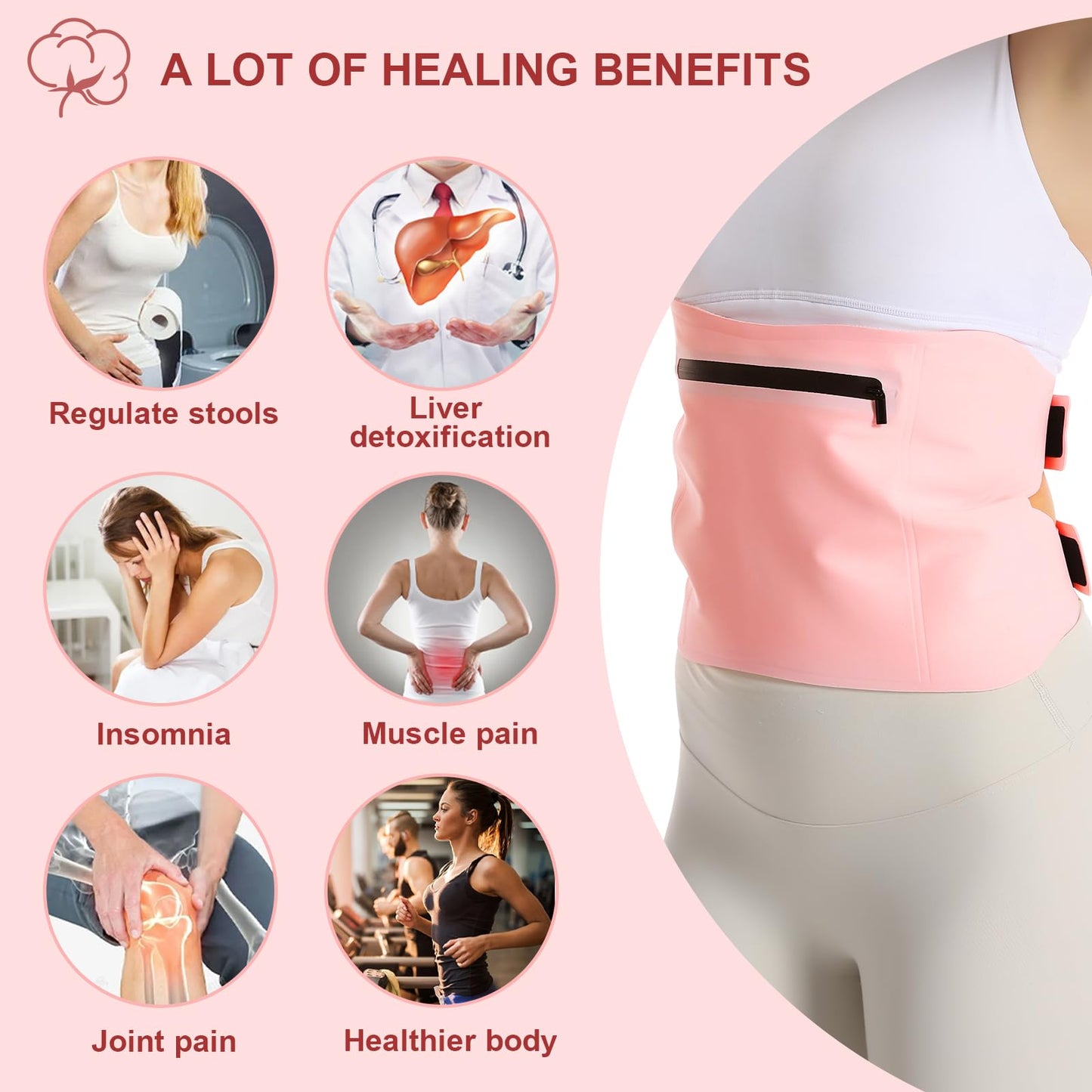YEEYAA 2 Pcs Castor Oil Pack, Castor Oil Pack Wrap Plus Size for Waist and Neck YEEYAAUS supplements