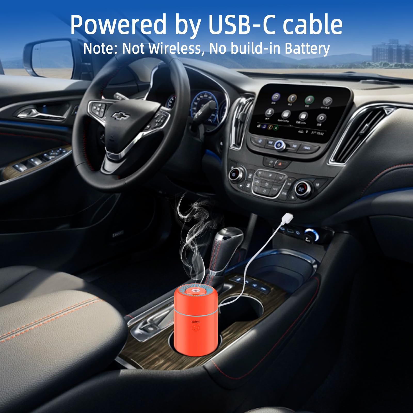 CHOUWEEK Car Essential Oil Diffuser, Mini Portable Air Diffuser for Aromatherapy, Small USB CHOUWEEKAu supplements