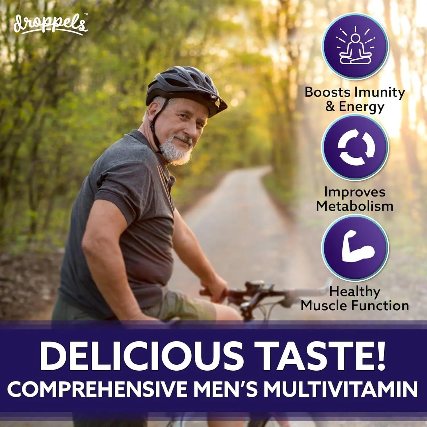 Droppels His & Hers Bundle: Men's & Women's Multivitamin Gummies | Vegan, Non-GMO, Pectin-Based | BlackBerry & Peach Tea Flavors DroppelsAu supplements