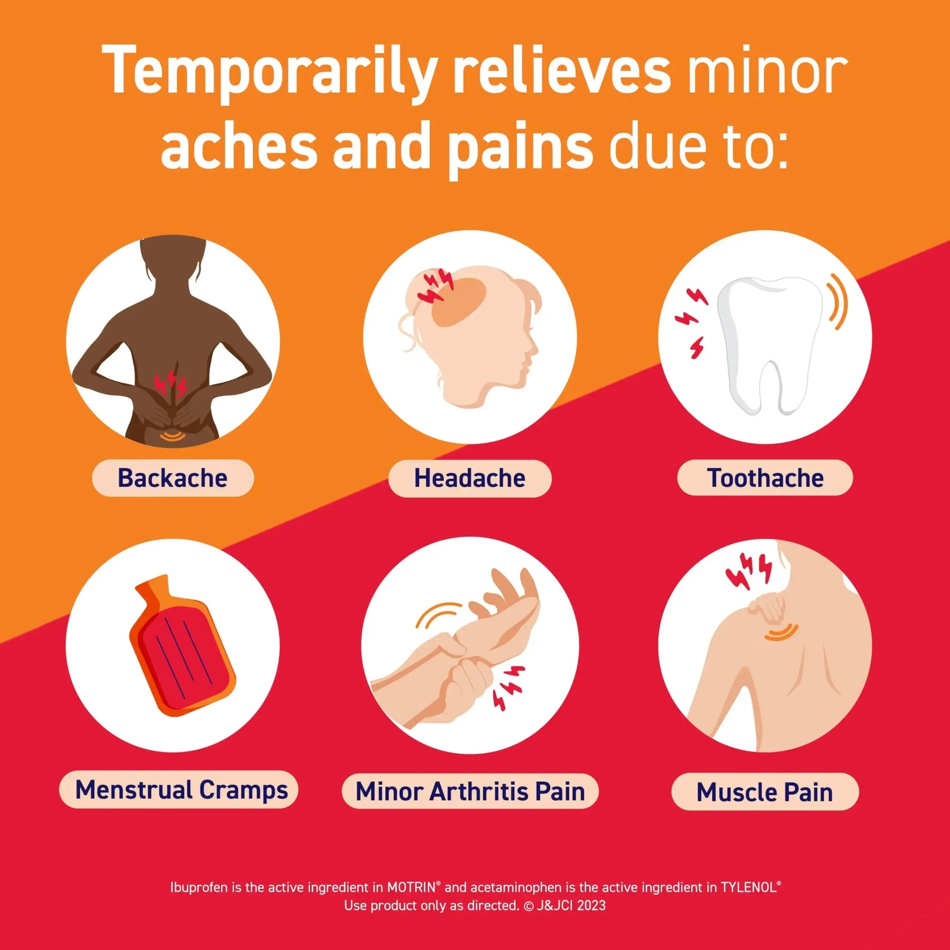 Motrin Dual Action with Tylenol, Ibuprofen & Acetaminophen Fast-Acting Dual Action Pain Reliever for Minor Aches & Pains, Ibuprofen (NSAID) 125 mg & Acetaminophen 250 mg, 120 ct MotrinAu supplements
