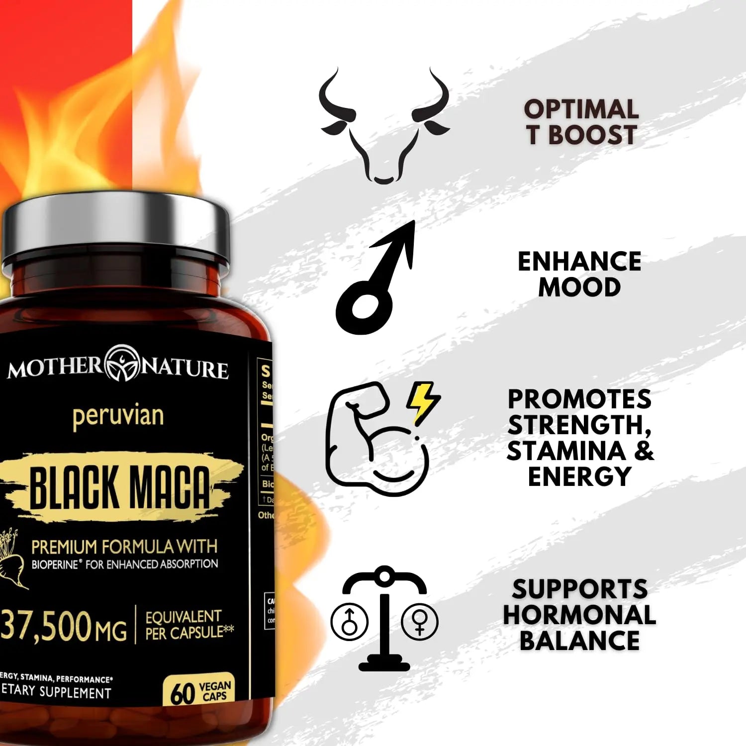 Powerful Maca Blend for Men – Black, Red & Yellow Maca Capsules | Supports Energy, Stamina & Endurance | Promotes Hormonal Balance & Vitality Mother Nature Organics Superfoods for Organic Livingnz supplements