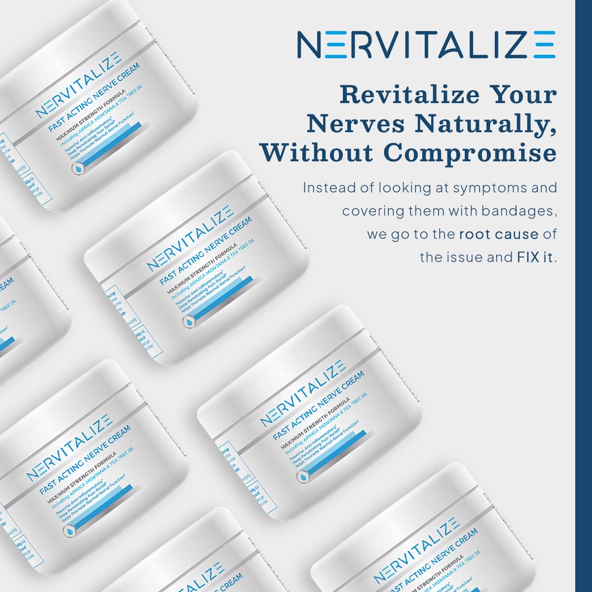 Nervitalize Fast Acting Nerve Pain Relief Cream Maximum Strength Formula - 3 fl oz - Helps Provide Neuro Pain Relief and Deep Nerve Nourishment to Support Normal Nerve Function - Made in The USA NervitalizeAu supplements