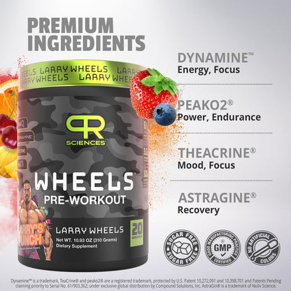 Larry Wheels' Pre Workout - Energy Drink Powder - Pre Workout Powder for Men & Women PR SciencesUS supplements