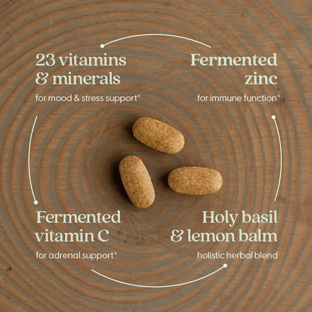 New Chapter Perfect Calm - Daily Multivitamin for Stress & Mood Support with B Vitamins + Holy Basil + Lemon Balm New ChapterAu supplements