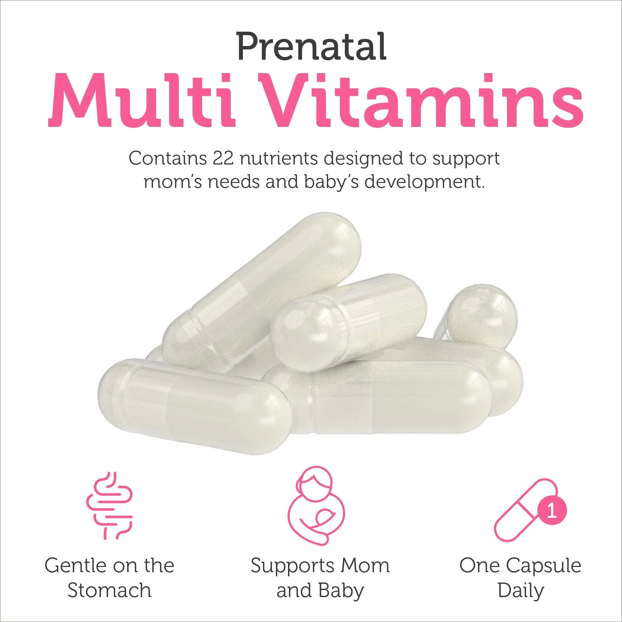 Zahler - Total One Prenatal Vitamins for Women (120 Count) Daily Multi Vitamin Prenatals with Folic Acid, Iron, Zinc ZahlerAu supplements