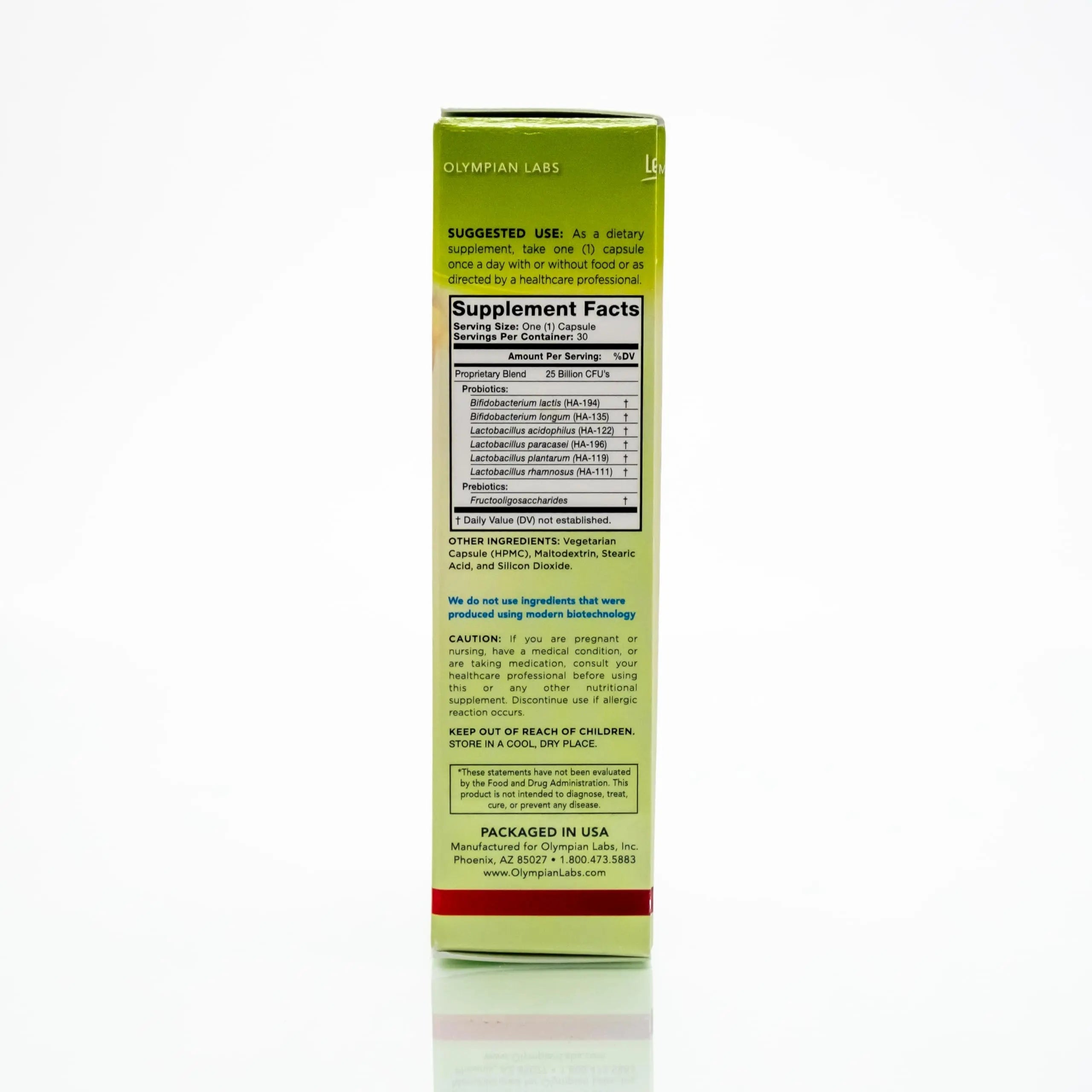 Olympian Labs Complete Prebiotic and Probiotic Supplement - 25 Billion Live Shelf Stable Cultures - 30 Vegetarian Capsules Olympian LabsAu supplements