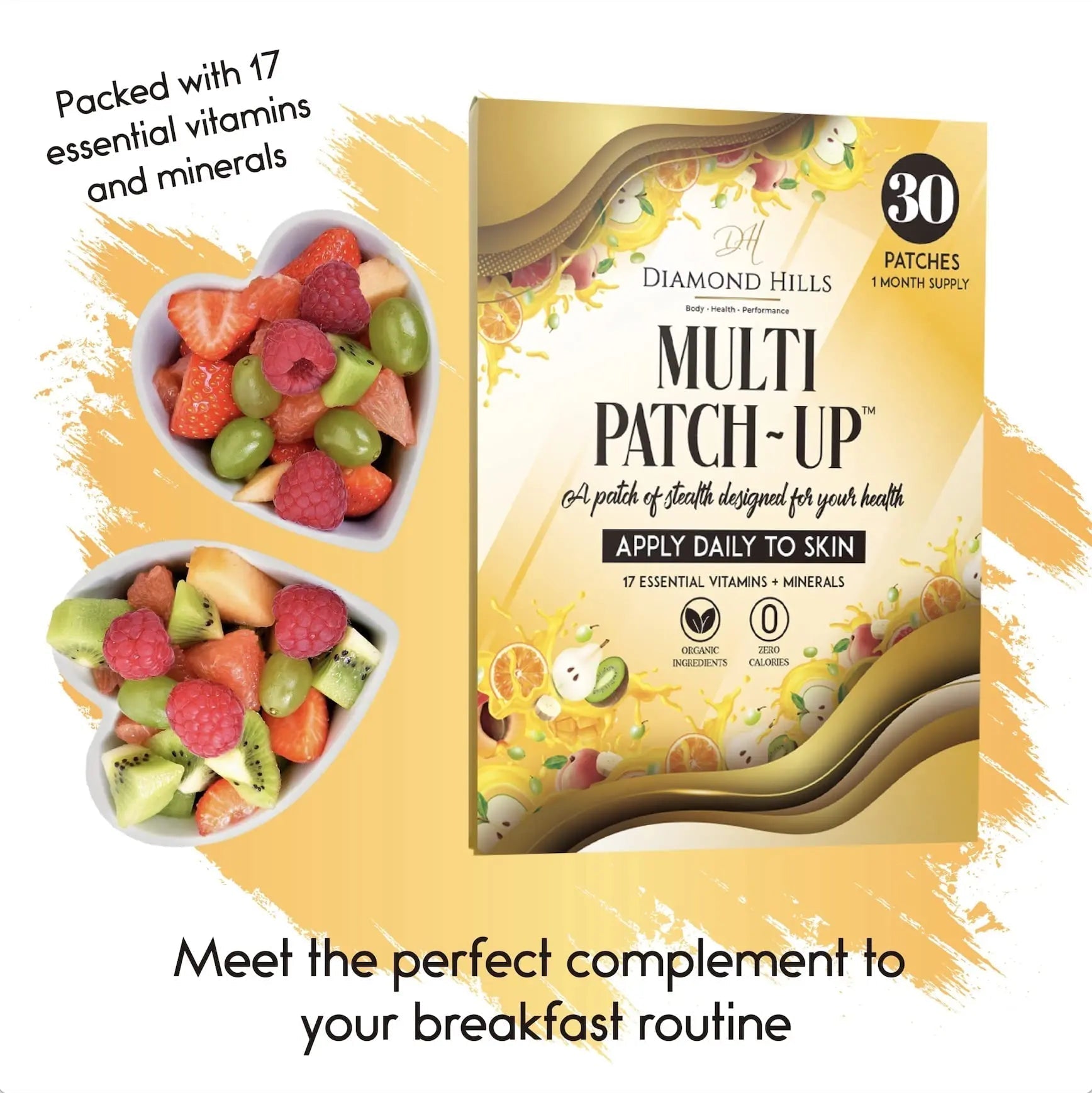 Diamond Hills Multi Patch-Up – 30ct Daily Patches – No Calories & Sugar Free Diamond HillsAu supplements