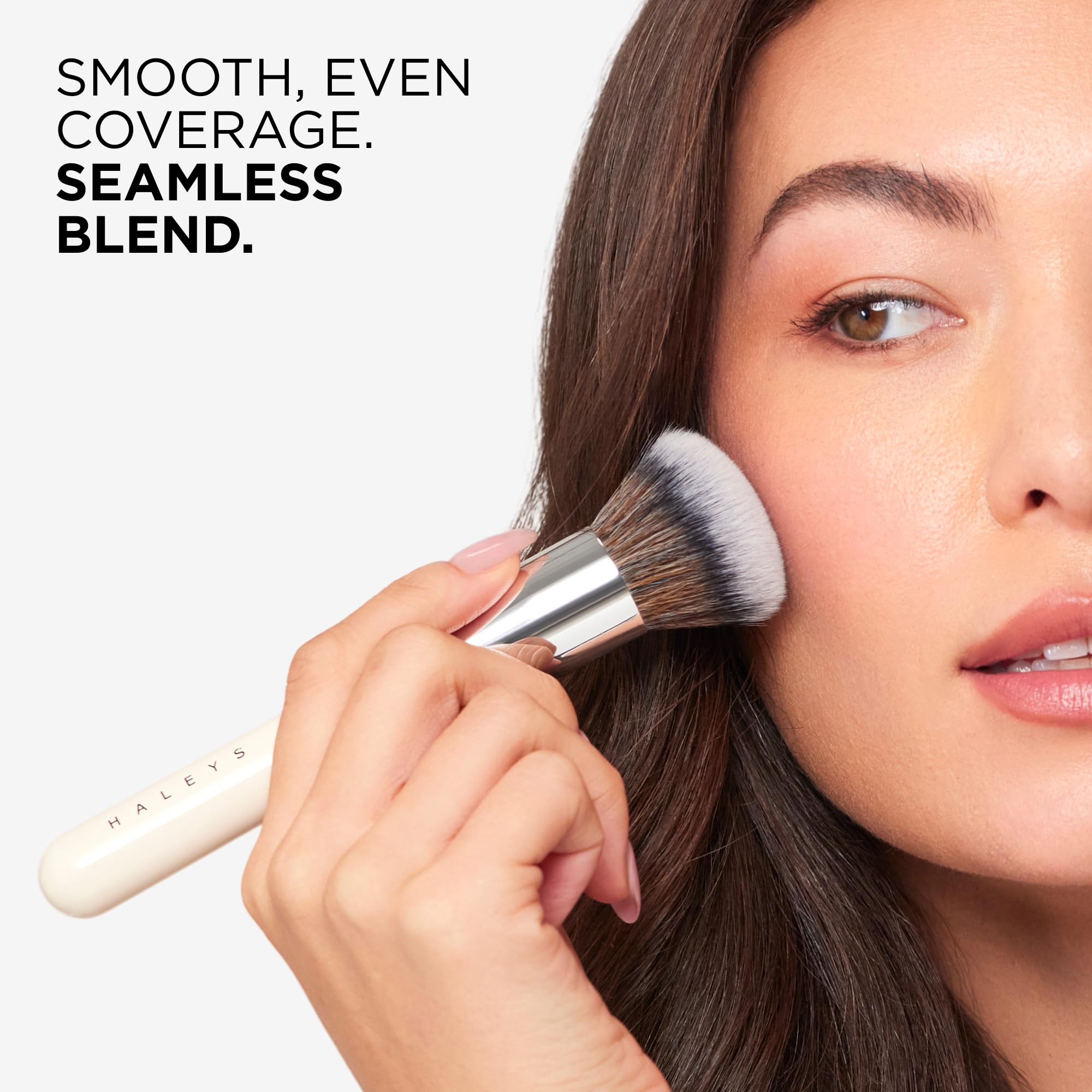 Haleys Beauty Kabuki Foundation Brush For Applying Powder, Foundation, Bronzer, Blush, and Mineral Make up, Soft Bristles, Seamless Blending, Makeup Brushes Essential, Vegan & Cruelty Free HALEYSAu supplements