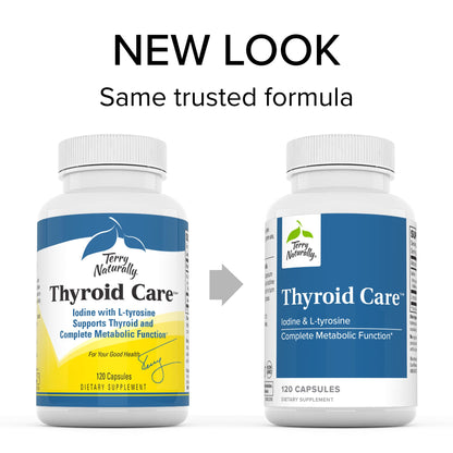 Terry Naturally Thyroid Care - 120 Capsules - Complete Metabolic Function - with Iodine Terry NaturallyUS supplements