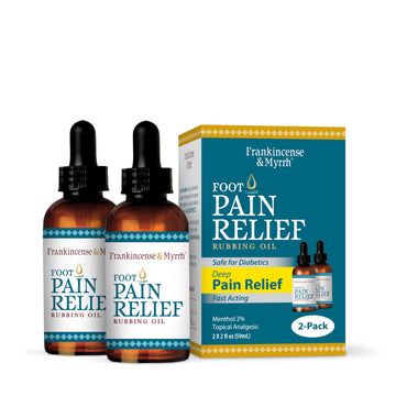 FRANKINCENSE & MYRRH Foot Pain Relief Rubbing Oil, Neuropathy Pain Relief for feet, Frankincense Essential Oil, Diabetic Lotion & Cream, Nerve, Neuropathy, Maximum Strength – 2 Pack FRANKINCENSE & MYRRHAu supplements