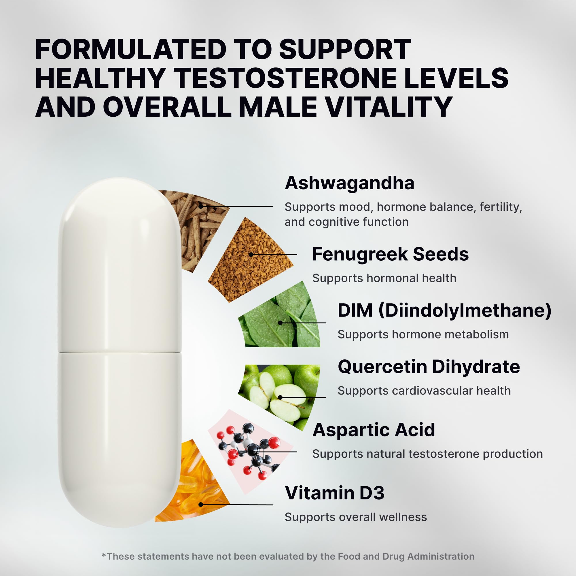 Nature's Pure Blend Peak Performance – Testosterone Supplement for Men with D-Aspartic Acid, Ashwagandha & DIM – Mens Prostate Health Support, Muscle Strength & Energy – Prostate Supplement Nature's Pure BlendAu supplements