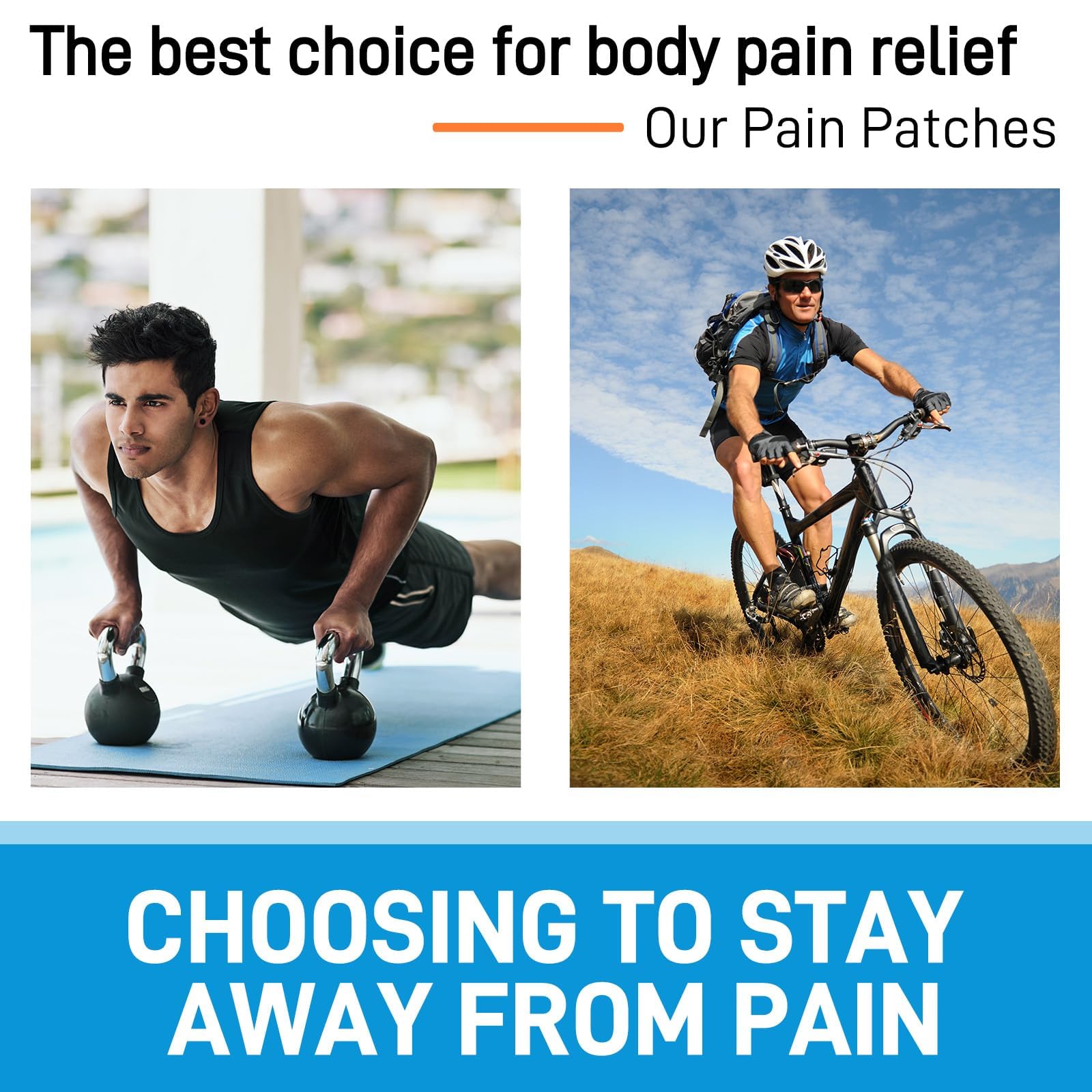 Reusable Pain Relief Patches for Sore Muscle, Includes 3 Adhesives, 1 Patch & 1 Carry Bag, Pain Patches for Neck, Back,Foot, Knee etc, Large&Fast Acting, Easy Adhesive Application Pain Patch-0304 SKAYAHAu supplements