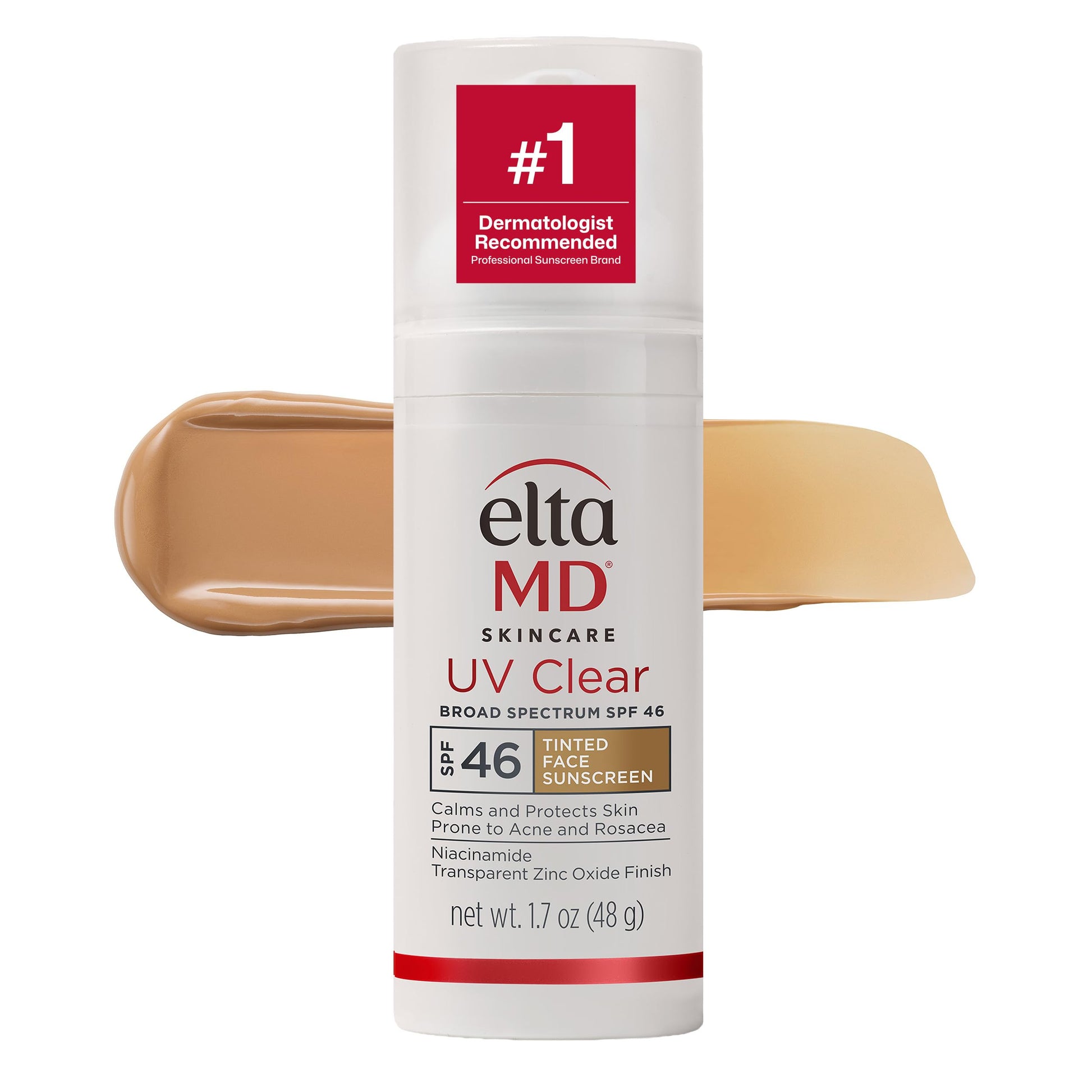 EltaMD UV Clear Tinted Sunscreen for Face, SPF 46 with Zinc Oxide, Oil-Free, Dermatologist Recommended, For Acne-Prone Sensitive Skin, 1.7 oz EltaMDAu supplements