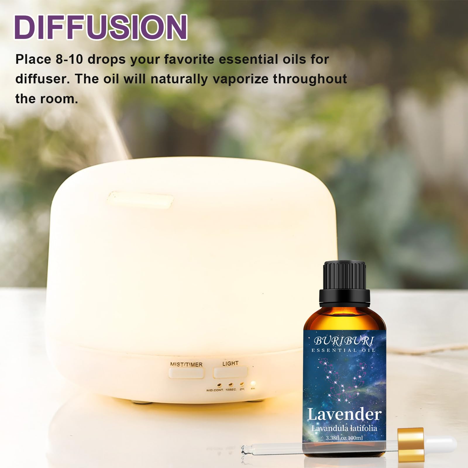 BURIBURI Lavender Essential Oil 100ML, 100% Pure Undiluted, Natural, Organic Aromatherapy Oil Lavender Oils BURIBURIAu supplements