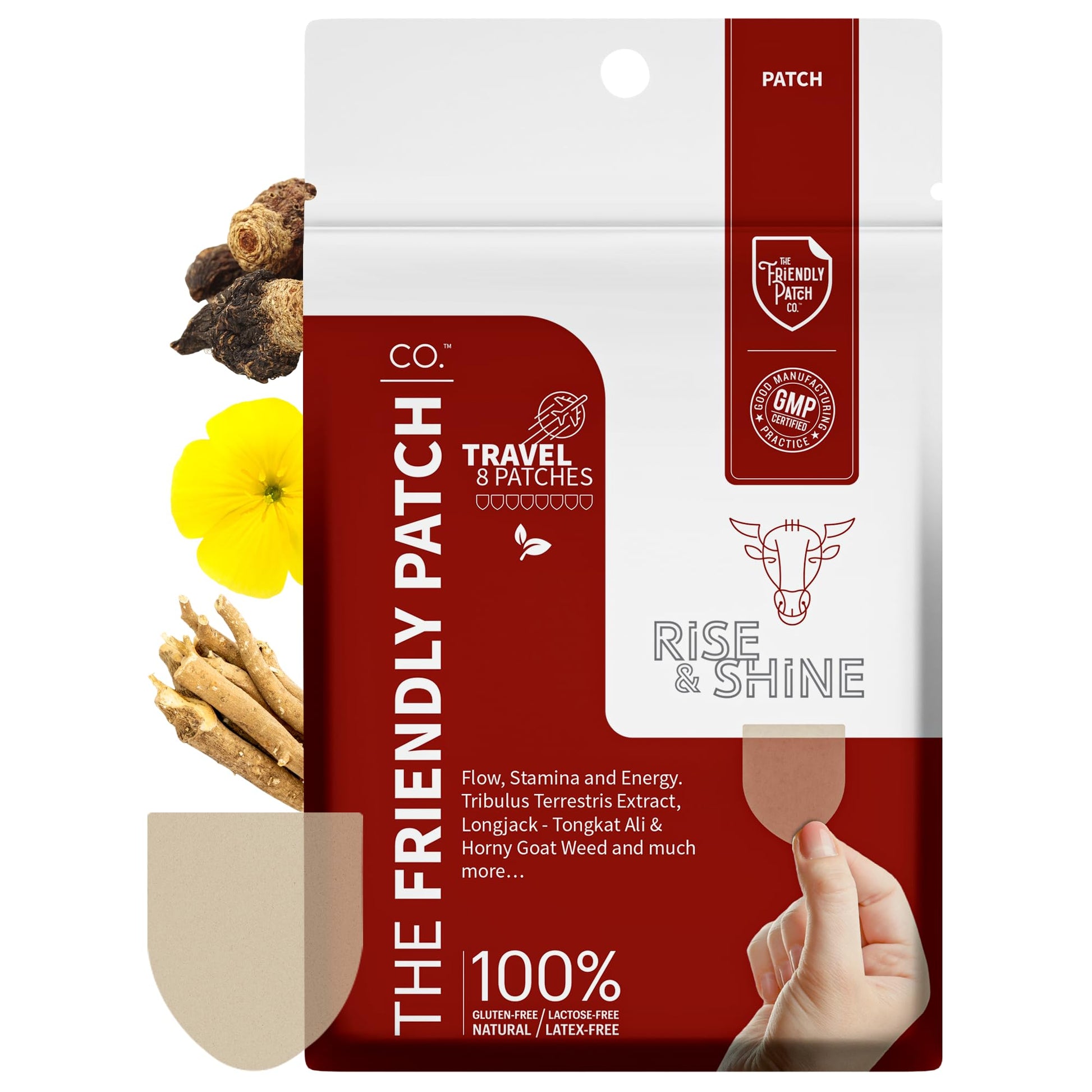 Relief Day & Rise & Shine Patch Bundle - Arnica, White Willow Bark, Tongkat Ali, Horny Goat Weed, Saffron & Peppermint for Soreness, Strength, and Performance Support - 16 Plant-Powered Patches for Me The Friendly Patch CO.Au supplements