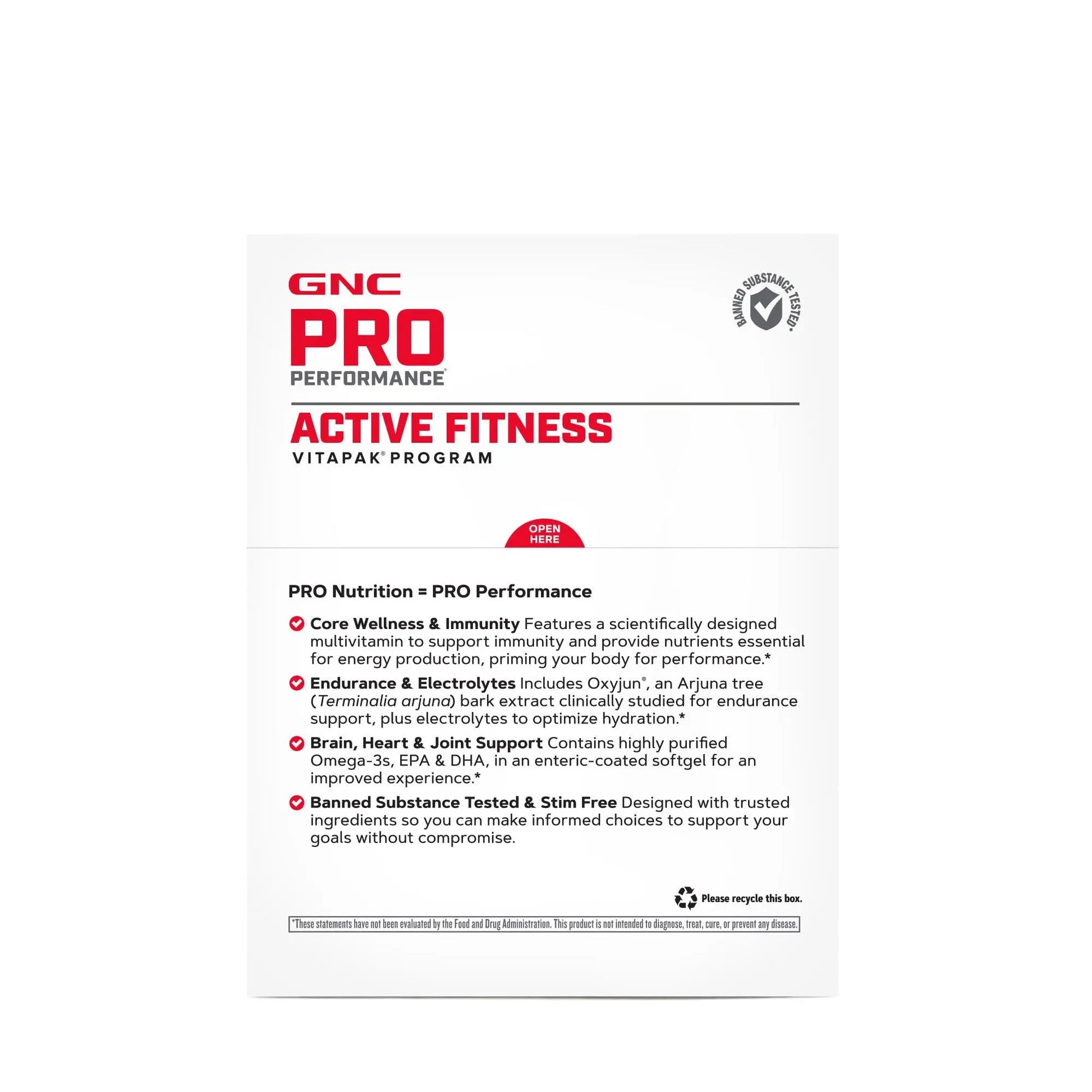 GNC Pro Performance Active Fitness Vitapak Program | 30 Servings GNCAu supplements