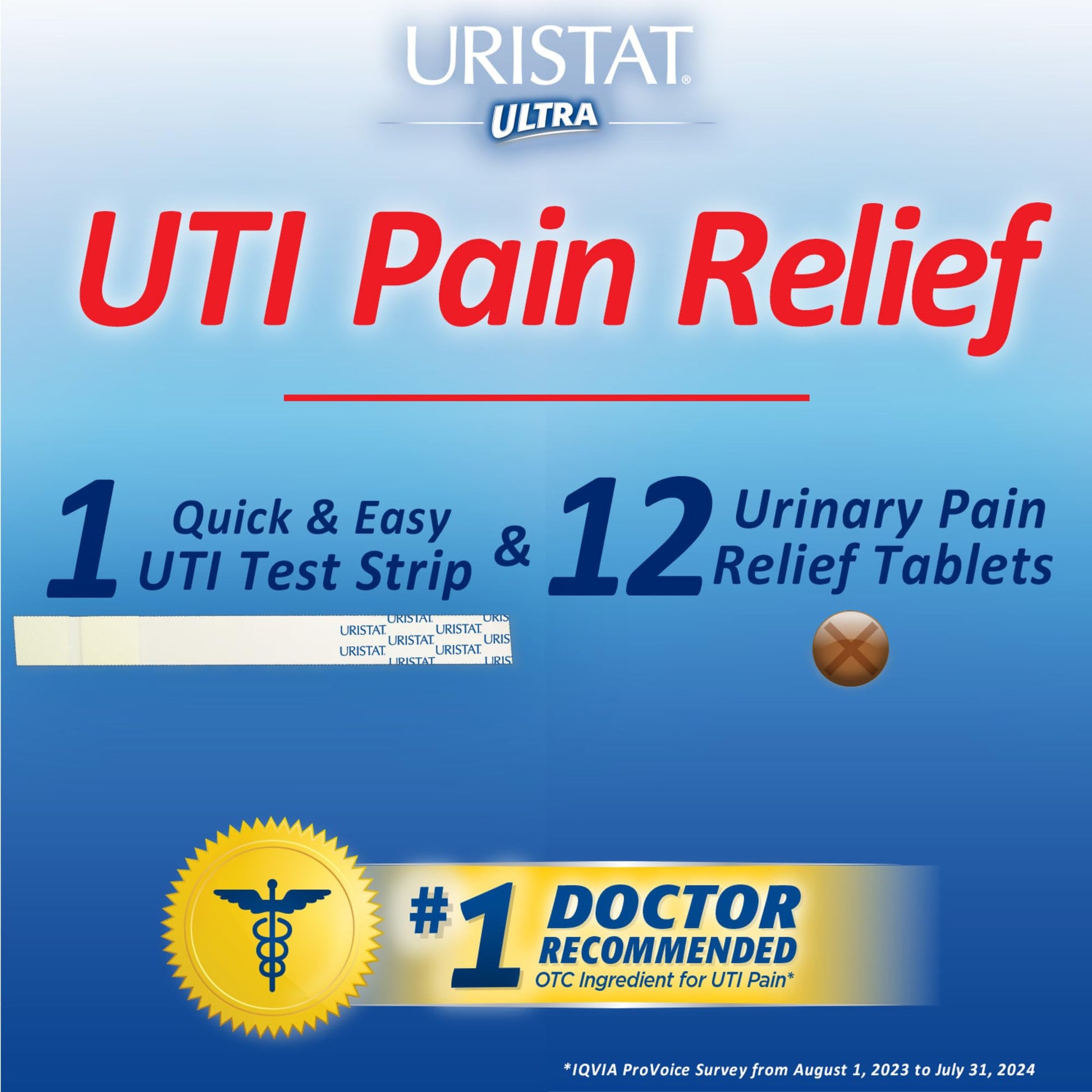 Uristat Ultra Strength Urinary Tract Infection Treatments and Test Relief Kit – 1 UTI Test Strip & 12 Cranberry Flavor Relief Tablets to Ease Urinary Pain, Burning & Urgency URISTATAu supplements