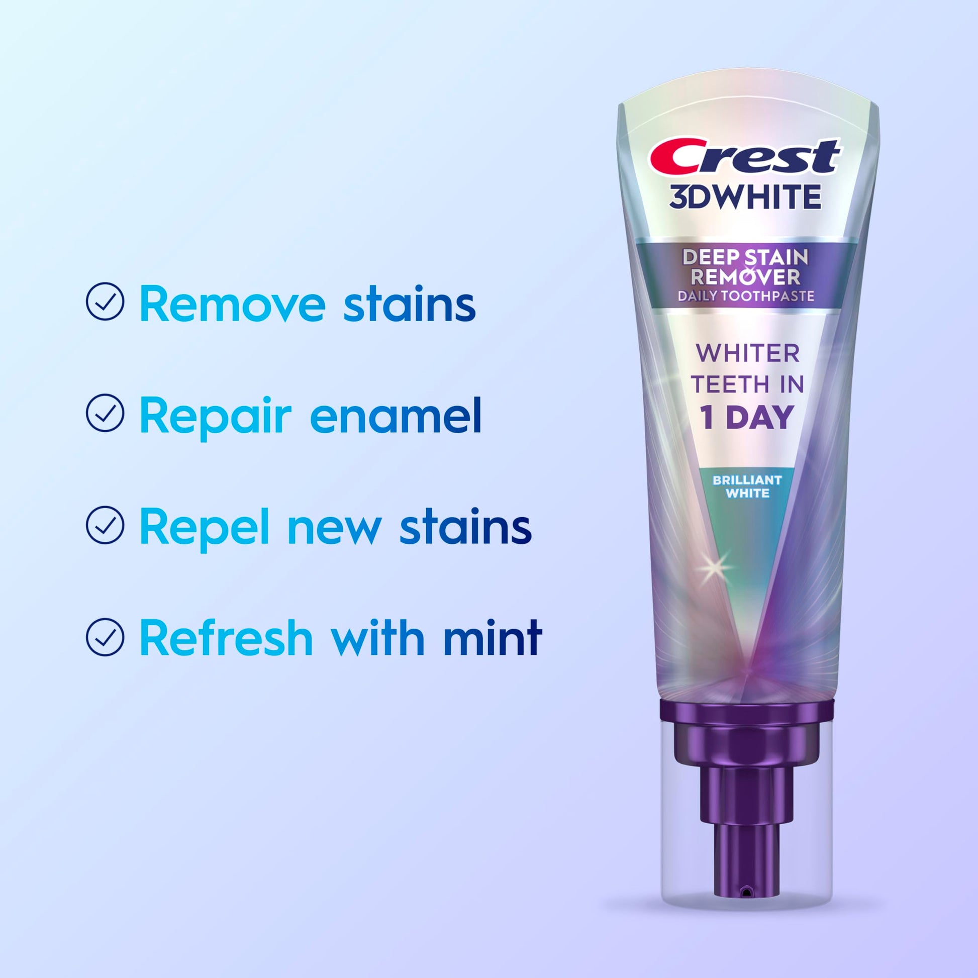 Crest 3DWhite Brilliance Deep Stain Remover Brilliant White Toothpaste - 3.1oz/2pk CrestAu supplements