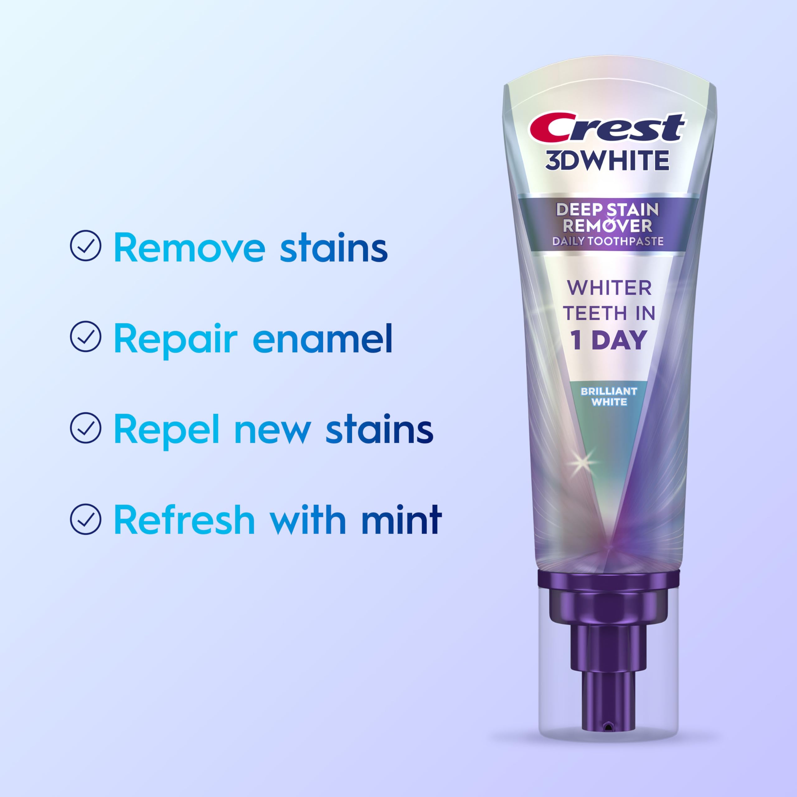 Crest 3DWhite Brilliance Deep Stain Remover Brilliant White Toothpaste - 3.1oz/2pk CrestAu supplements