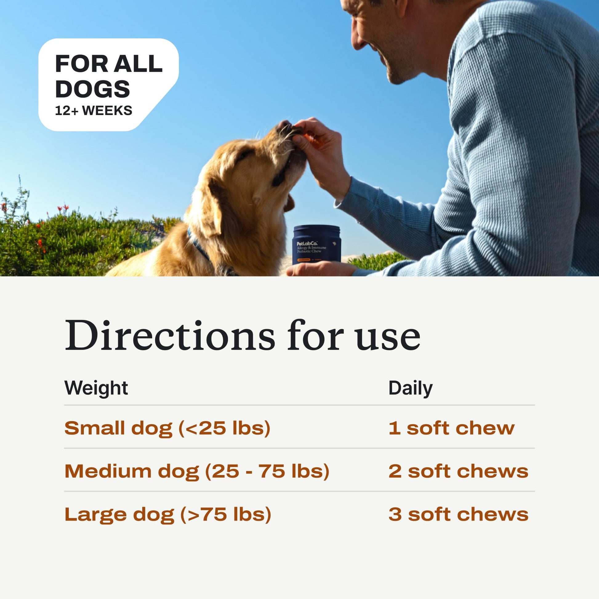 PetLab Co. Allergy & Immune Probiotics for Dogs, Support Seasonal Allergies, Gut & Digestive Health - Pork Flavor - 30 Soft Chews - Packaging May Vary PetLab Co.Au supplements