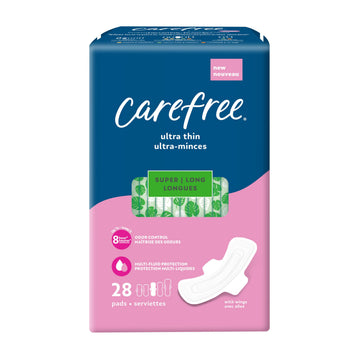 Carefree Ultra Thin Pads, Super/Long Pads With Wings, 28ct CarefreeAu supplements