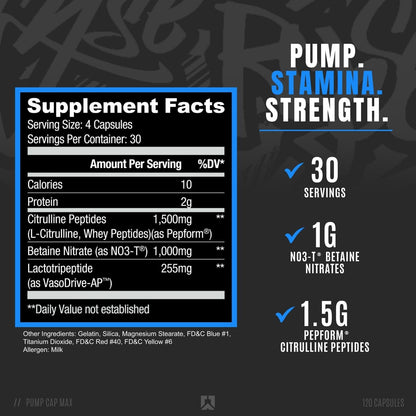 RYSE Up Supplements Project Blackout Pump Cap Max | Stimulant Free Pump Formula RYSE Up SupplementsUS supplements