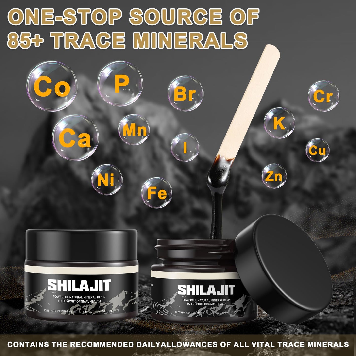 Shilajit Pure Himalayan Organic Shilajit Resin - Gold Grade 100% Shilajit Supplement ScarremoverUS supplements