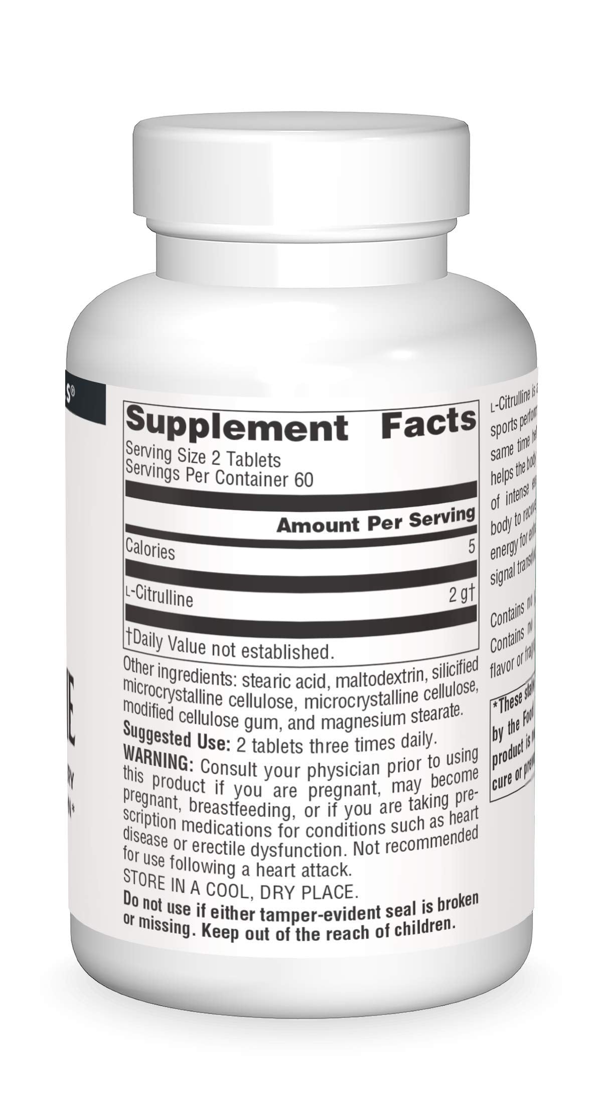 Source Naturals L-Citrulline 1000mg - Nitric Oxcide Booster - 120 Tablets Source NaturalsAu supplements
