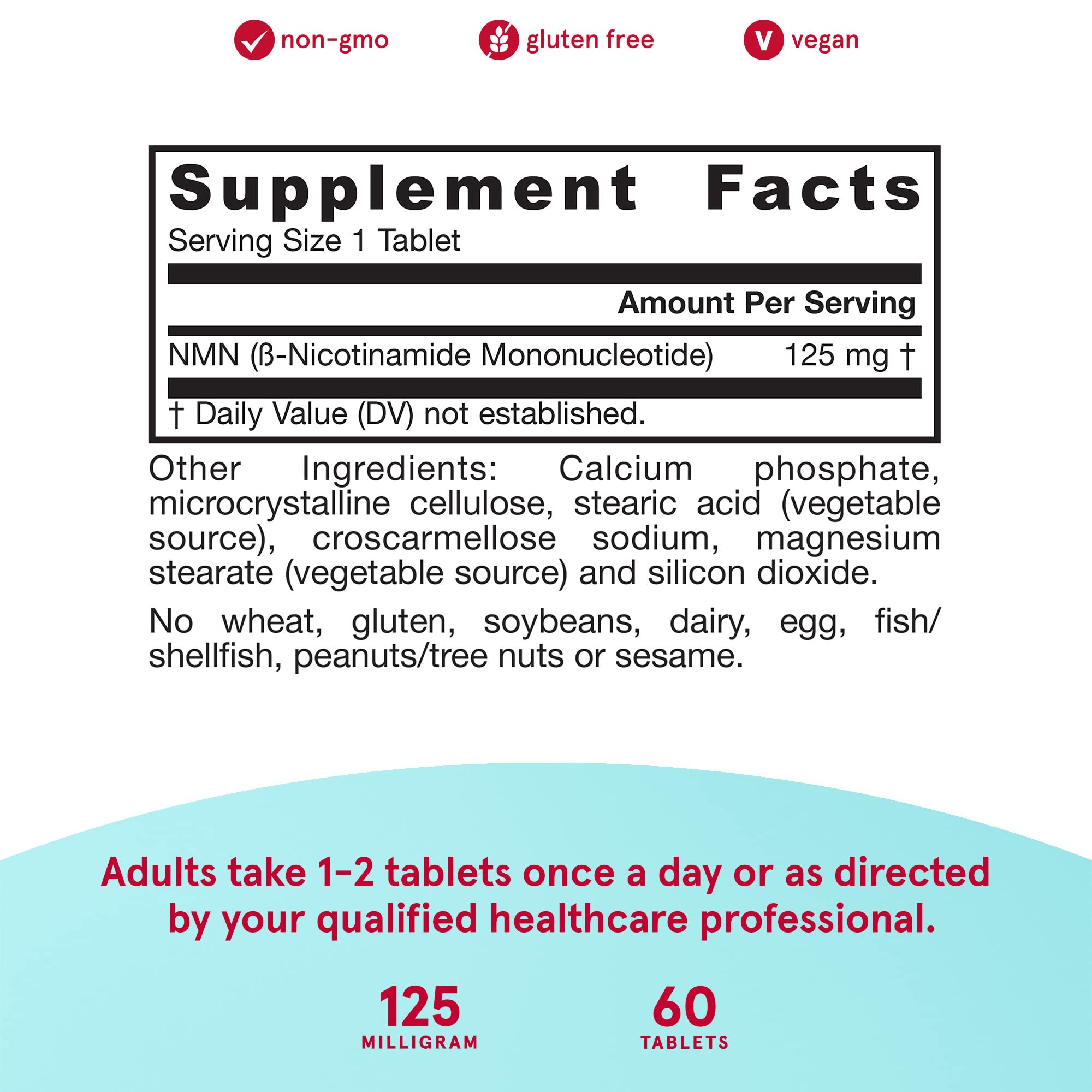 Jarrow Formulas Nicotinamide Mononucleotide (NMN) - 60 Tablets - Supports Energy Production - Dietary Supplement - Vegan, Gluten Free, Non-GMO - 60 Servings (Packaging May Vary) Jarrow FormulasAu supplements