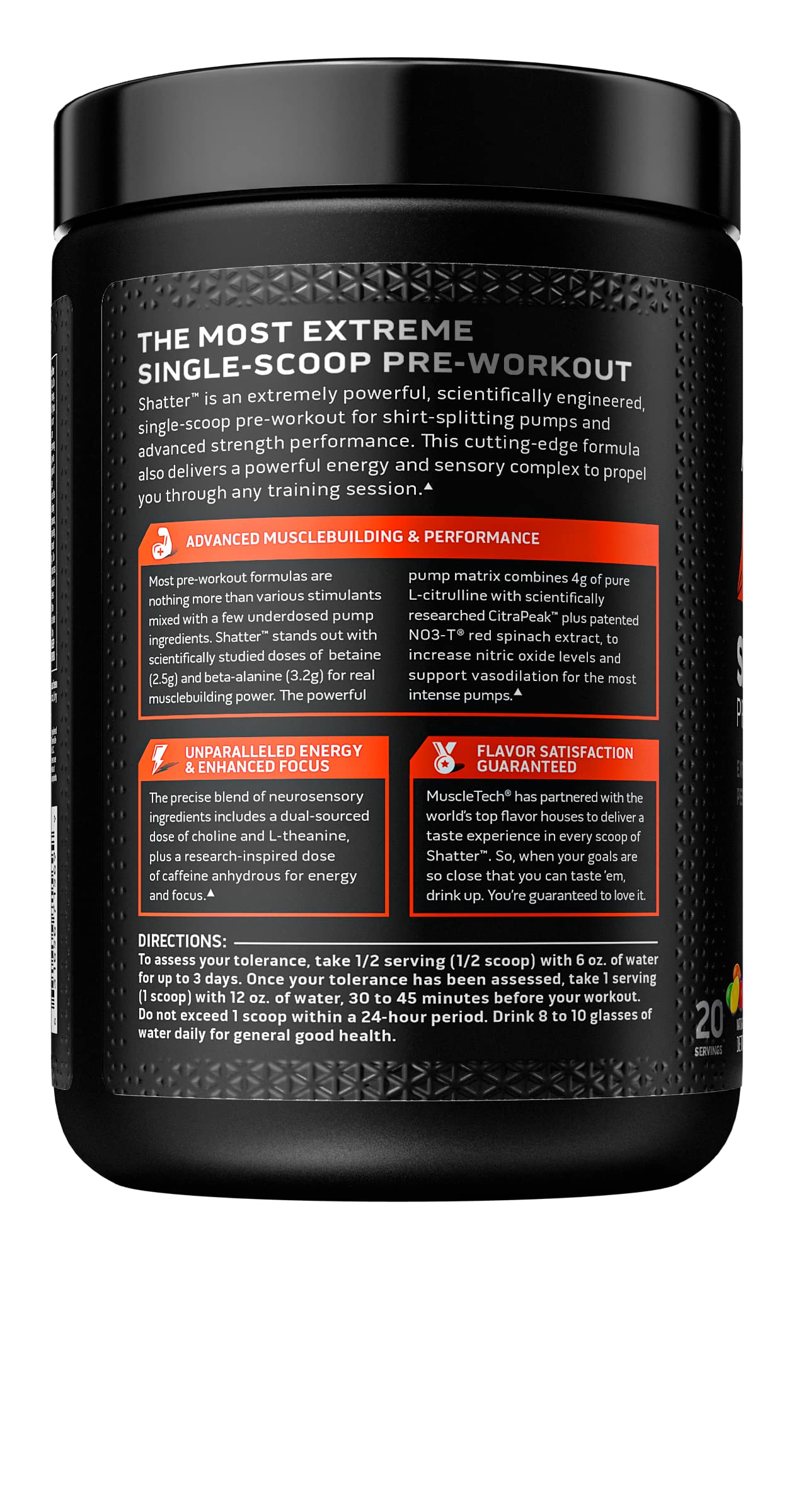 Pre Workout Powder MuscleTech Shatter Pre-Workout PreWorkout Powder MuscleTechUS supplements
