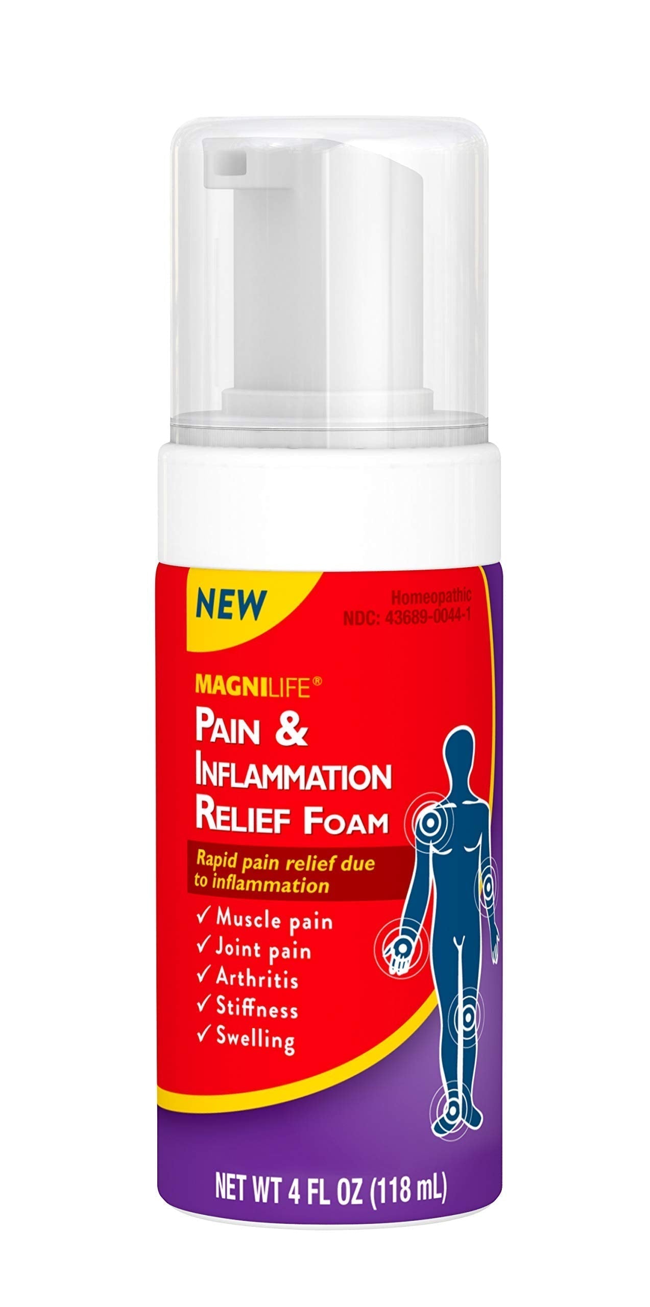 MagniLife Pain & Inflammation Relief Foam, 4 oz, Non-Greasy Arthritis Pain Reliever for Muscle, Joint, Knee, Hip, Back, Foot, Helps Ease Stiffness, Soreness, Swelling & Everyday Discomfort MagniLifeAu supplements