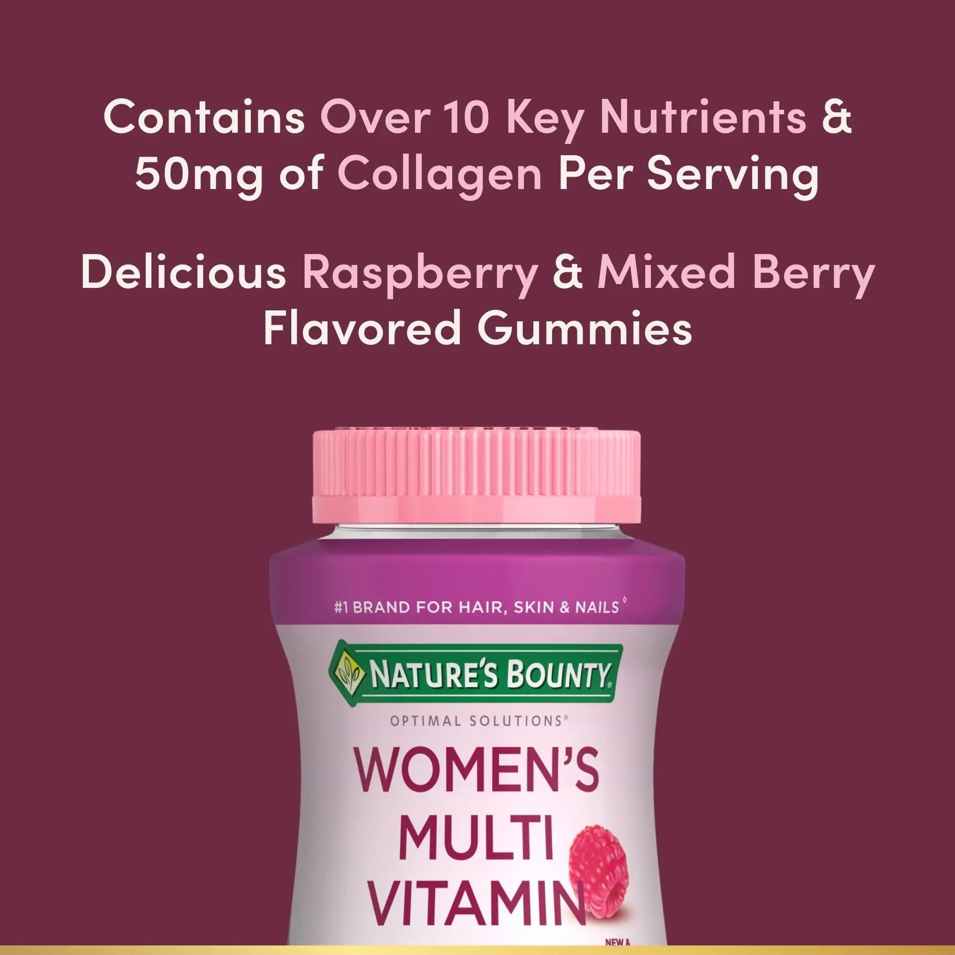 Nature's Bounty Optimal Solutions, Women's Multivitamin Gummies for Immune Support, Cellular Energy Support, Bone Health Nature's BountyAu supplements