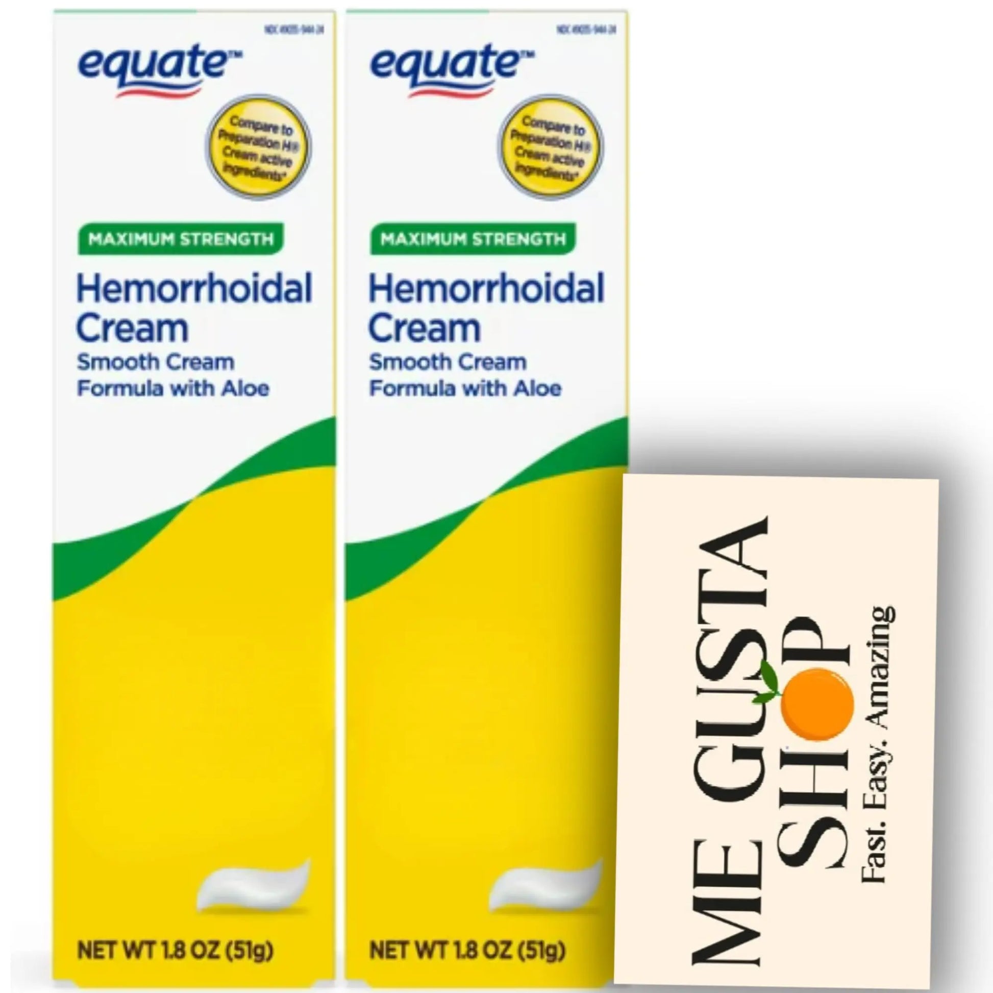 Equate Hemorrhoidal Cream,1.8 Oz (Pack of 02) Total 2 + me Gusta Sticker ME GUSTA SHOPAu supplements