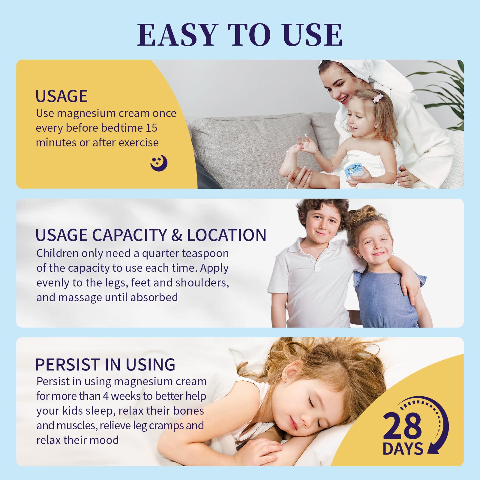 RodPere Magnesium Lotion for Kids & Babies, Bedtime Magnesium Cream for Sleep, Leg Cramps, Lavender Calming Magnesium Oil Lotion for Bone & Muscle Relaxation, Apply to Feet, Legs, Body, 4 OZ. RodPereAu supplements
