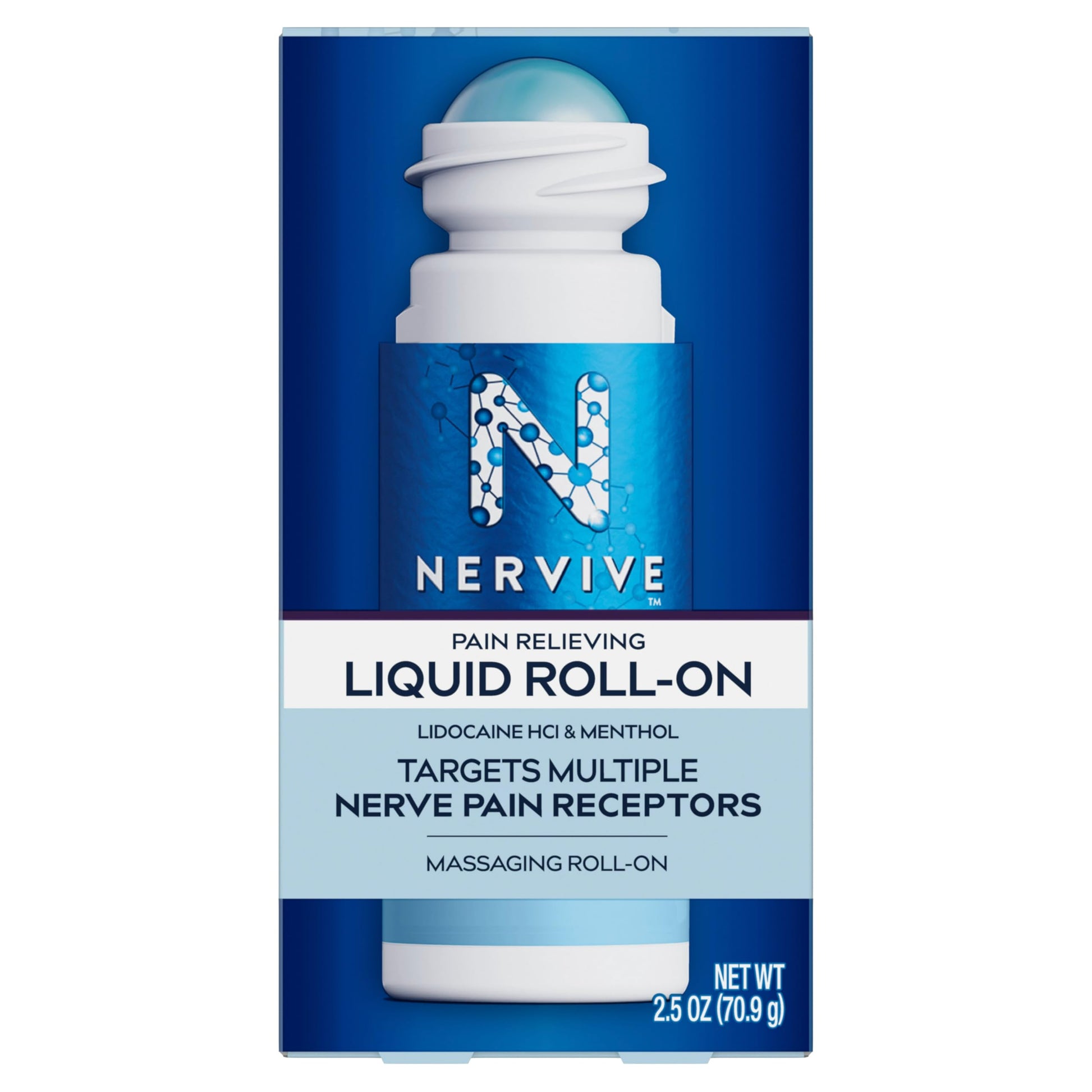 Nervive Pain Relieving Roll On, Lidocaine Roll On, Nervive Pain Relief, Lidocaine Topical, Foot Pain, Leg Pain, Hand Pain, Max Strength Formula, 2.5oz NerviveAu supplements