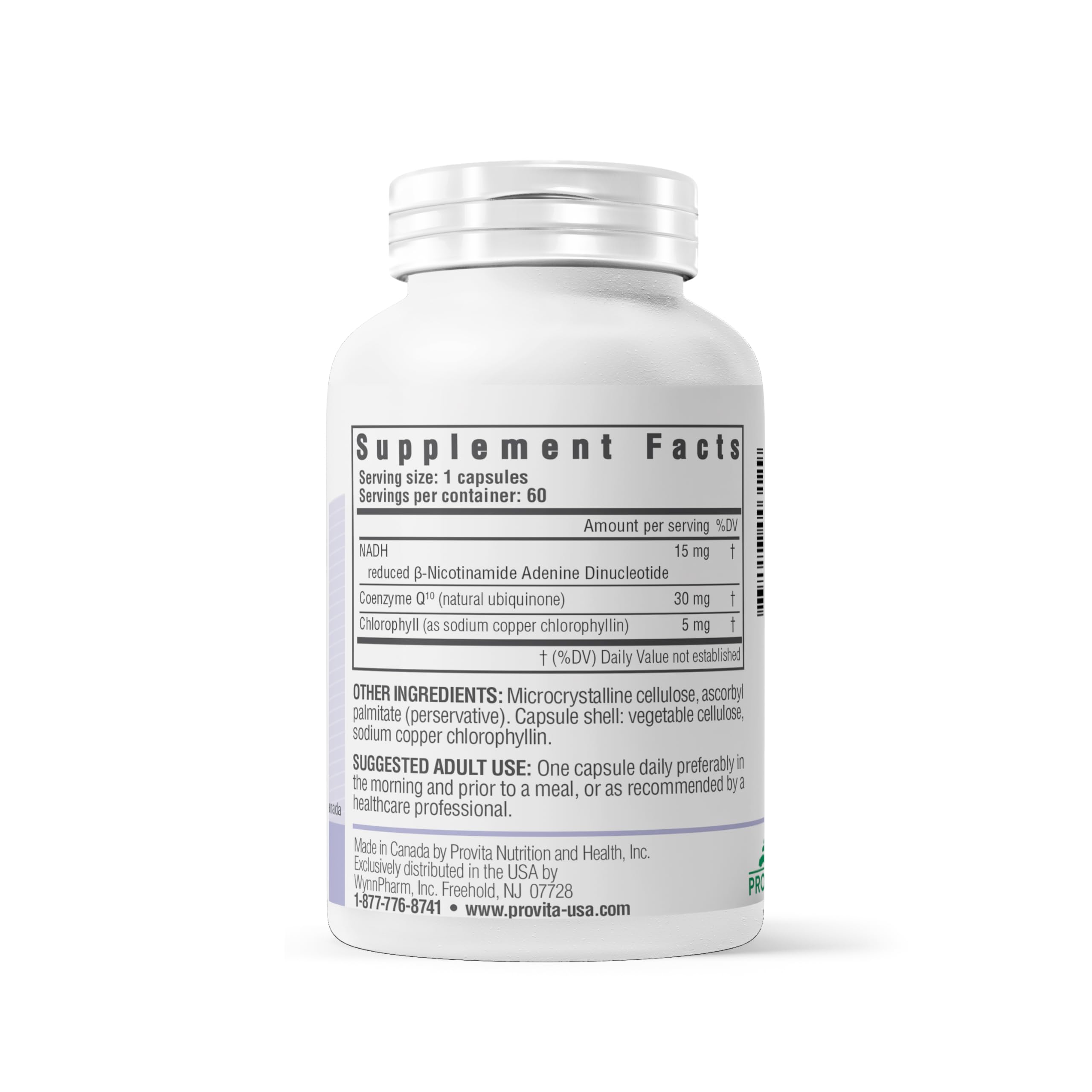 PROVITA NADH+ Forte | Cognitive Support Supplement with NADH, Coenzyme Q10 & Chlorophyll | Energy Support, Focus, Mental Clarity & Brain Health | Vegan Capsules | High Absorption Cellular Formula PROVITAAu supplements