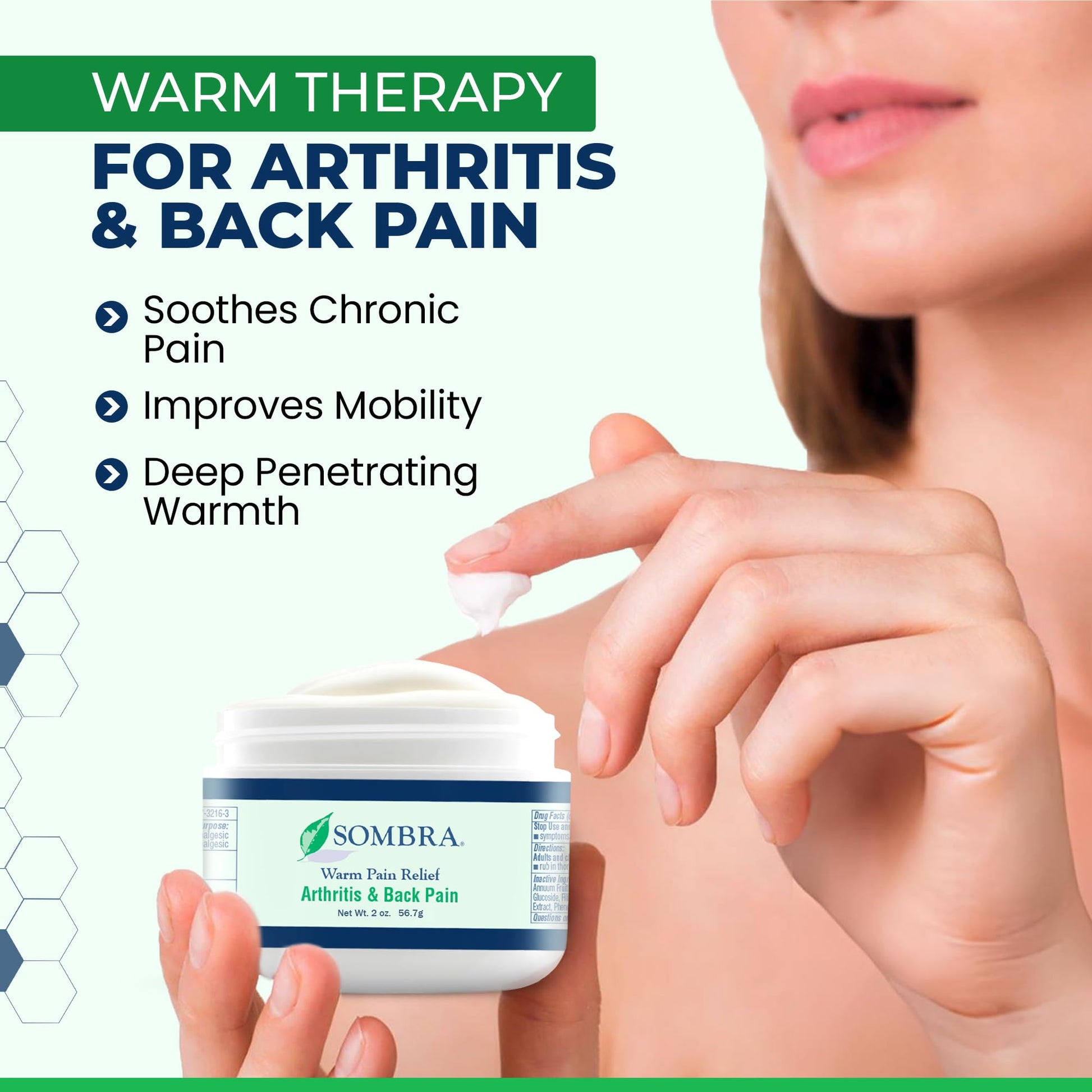 Sombra Warm & Cool Pain Relief Gel, Warm Relief for Arthritis and Chronic Pain Pre-Workout Muscle Rub, Cold for Swelling, Soreness, Post-Workout, Free of Artificial Fragrances, 2oz Per Jar SombraAu supplements