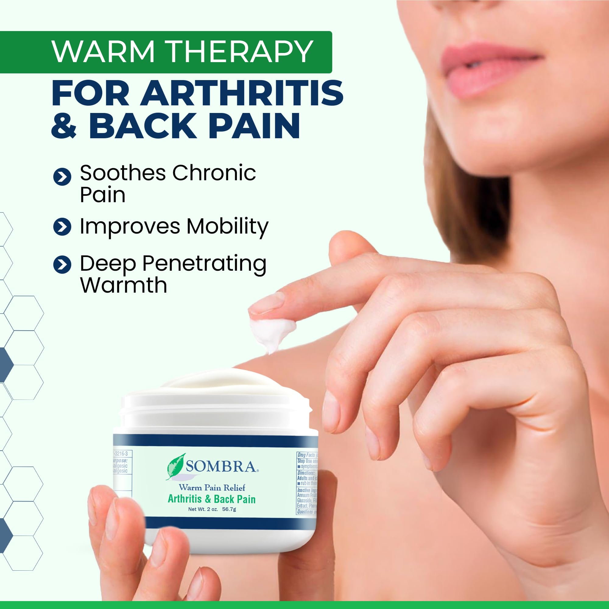 Sombra Warm & Cool Pain Relief Gel, Warm Relief for Arthritis and Chronic Pain Pre-Workout Muscle Rub, Cold for Swelling, Soreness, Post-Workout, Free of Artificial Fragrances, 2oz Per Jar SombraAu supplements