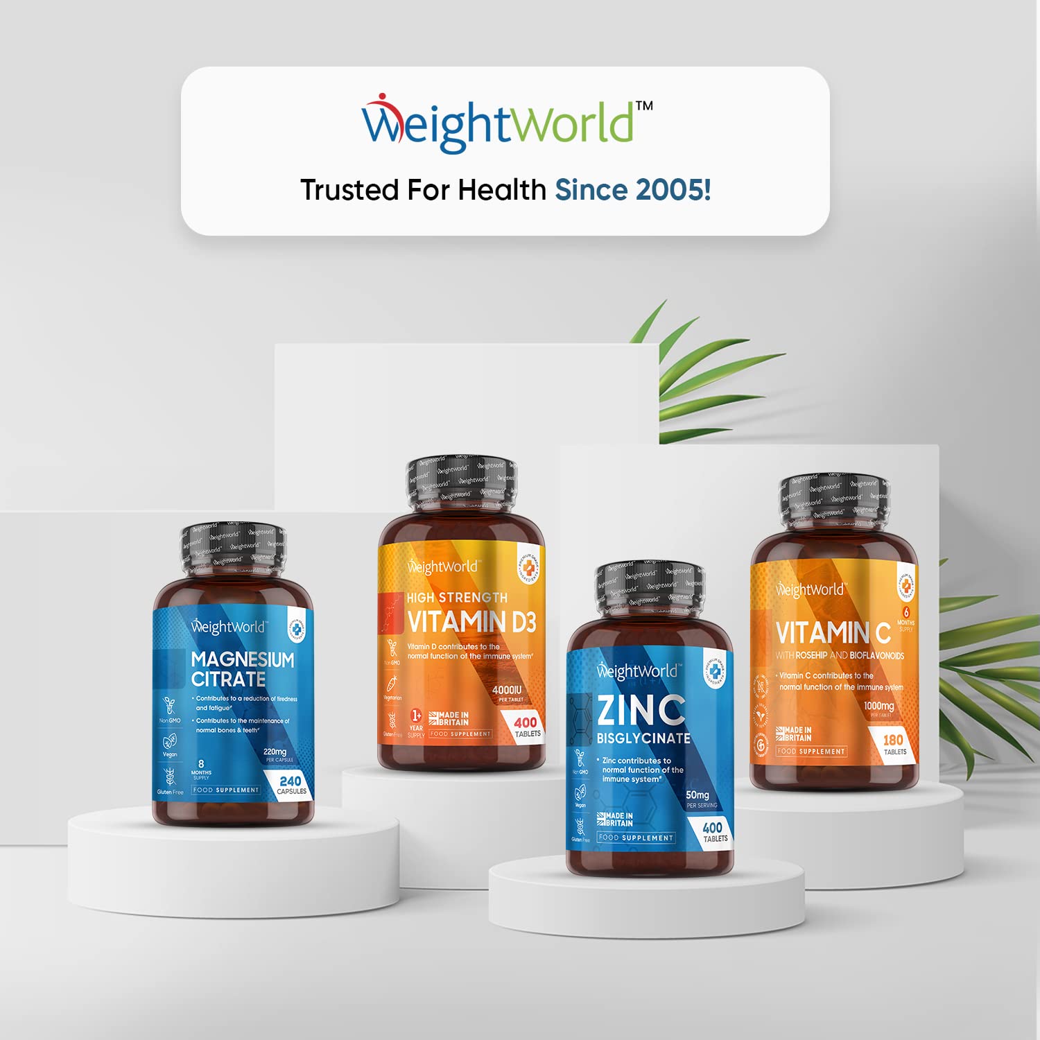 High Strength Zinc Tablets 50mg – 400 Vegan Zinc Bisglycinate Tablets 6+ Months WeightWorldUS supplements