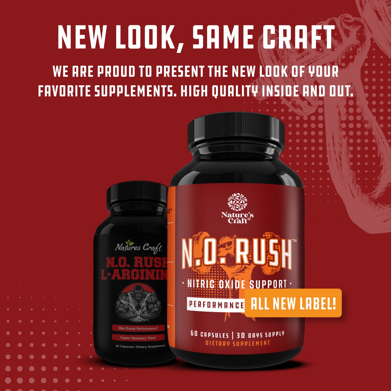 Nitric Oxide Support Pills - Natural Workout Supplement & Exercise Enhancer - Boost Energy Natures CraftAu supplements