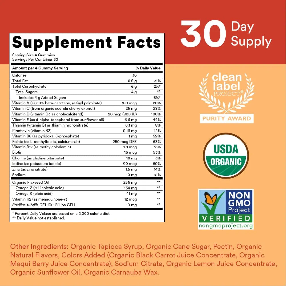 SmartyPants Organic Kids Multivitamin Gummies: Probiotics & Garden of Life Dr. Formulated Probiotics Organic Kids+ Plus Vitamin C & D - Berry Cherry - Gluten SmartyPantsAu supplements