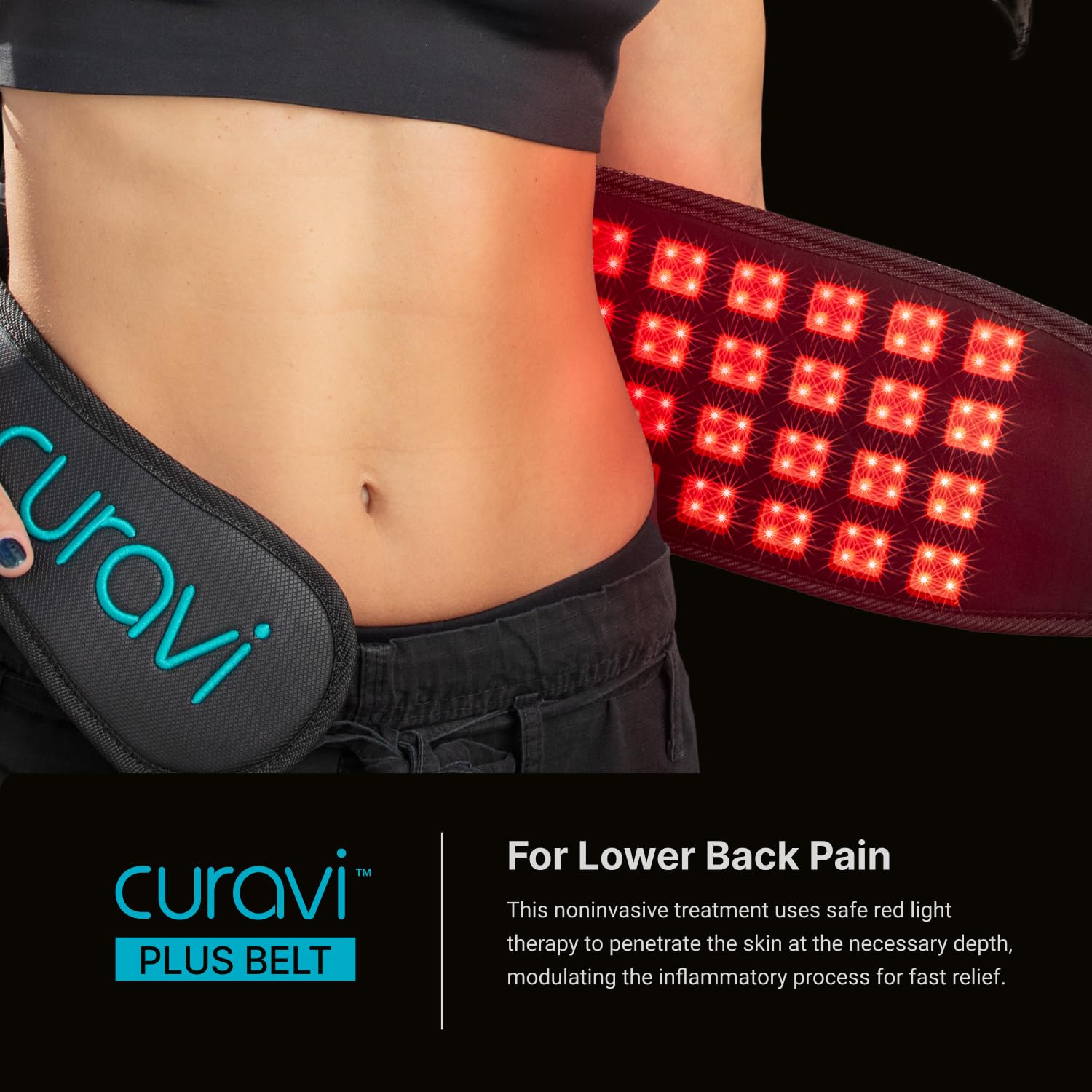 CURAVI Plus™ Wearable Red Light Therapy Belt for Lower Back Pain Relief - 160 Diodes - Safe and Effective CURAVIAu supplements