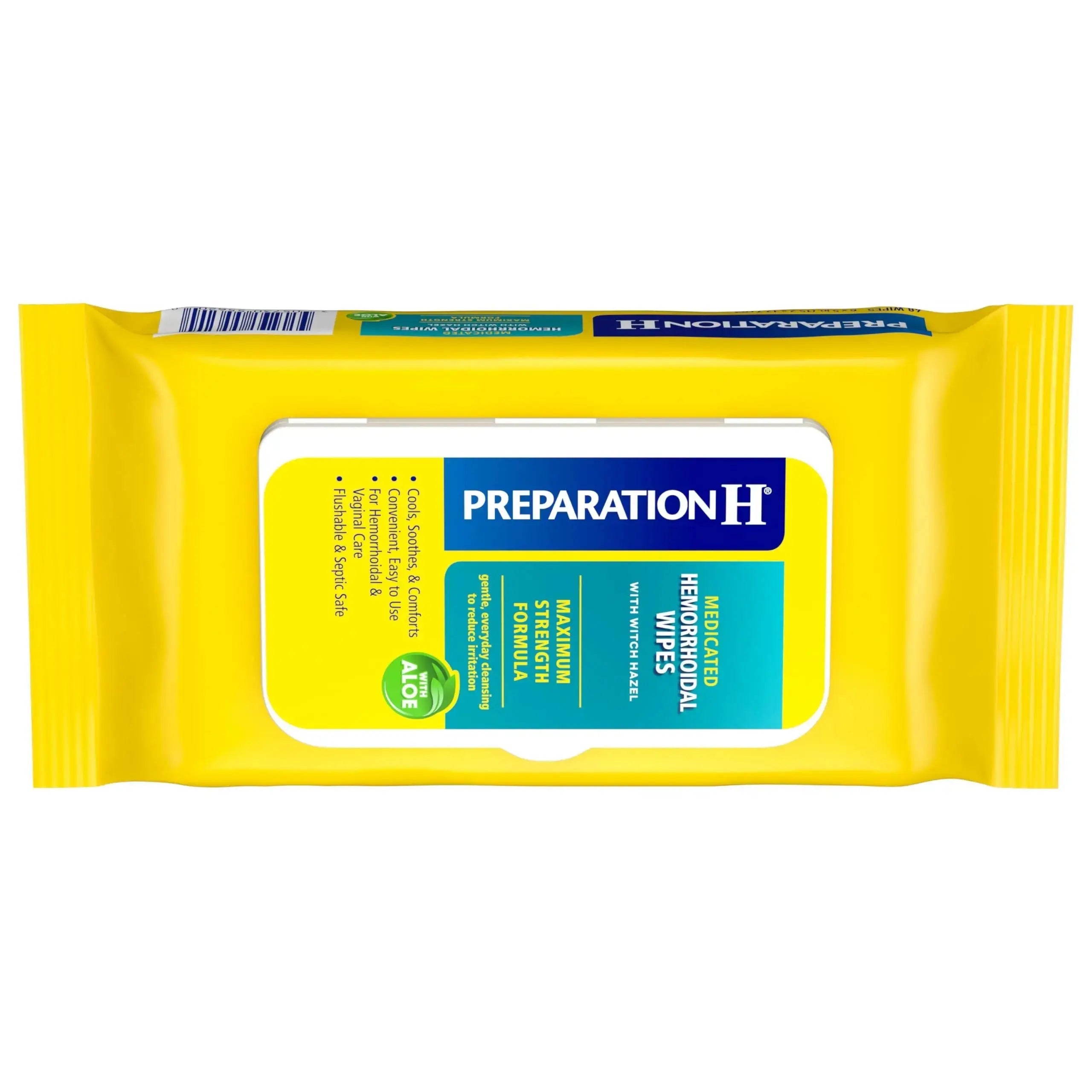 Preparation H Hemorrhoid Flushable Wipes with Witch Hazel for Skin Irritation Relief - 48 Count Preparation HAu supplements