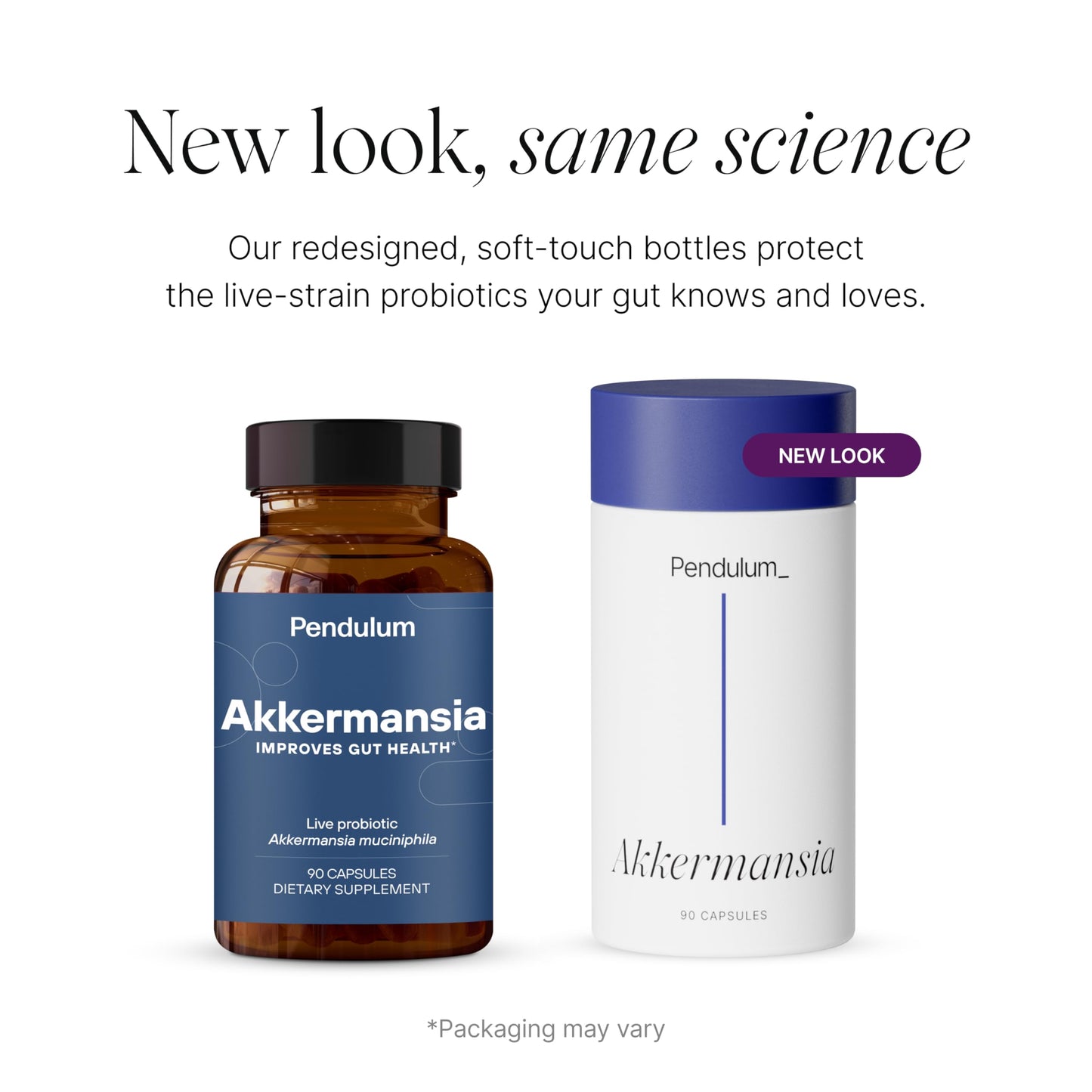 Pendulum Akkermansia Probiotic with Prebiotic Fiber - Delayed Release Capsules, Third-Party Tested, Authentic 100M AFU Live Strain for Gut Health PendulumUS supplements